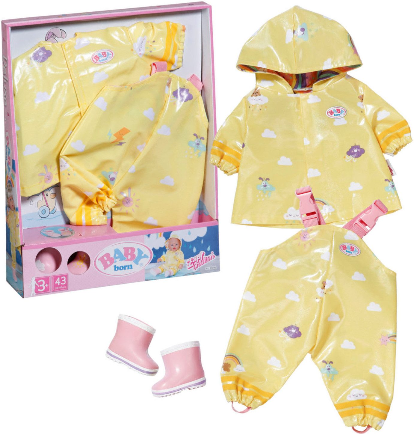 Baby Born Puppenkleidung Deluxe Regen-Outfit 43 cm