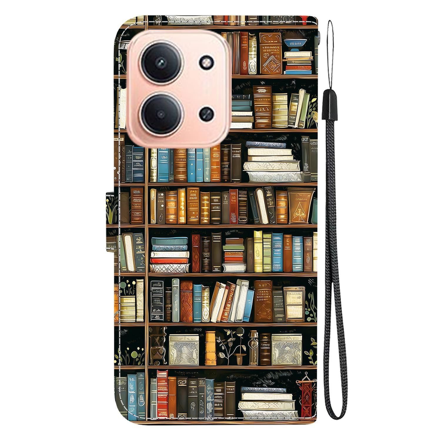 Wigento Smartphone-Hülle Für Xiaomi Redmi 15C 5G / 4G / Poco C85 Design Kunstleder Wallet Hülle, Kunst-Leder Schutzhülle magnetischer Verschluss