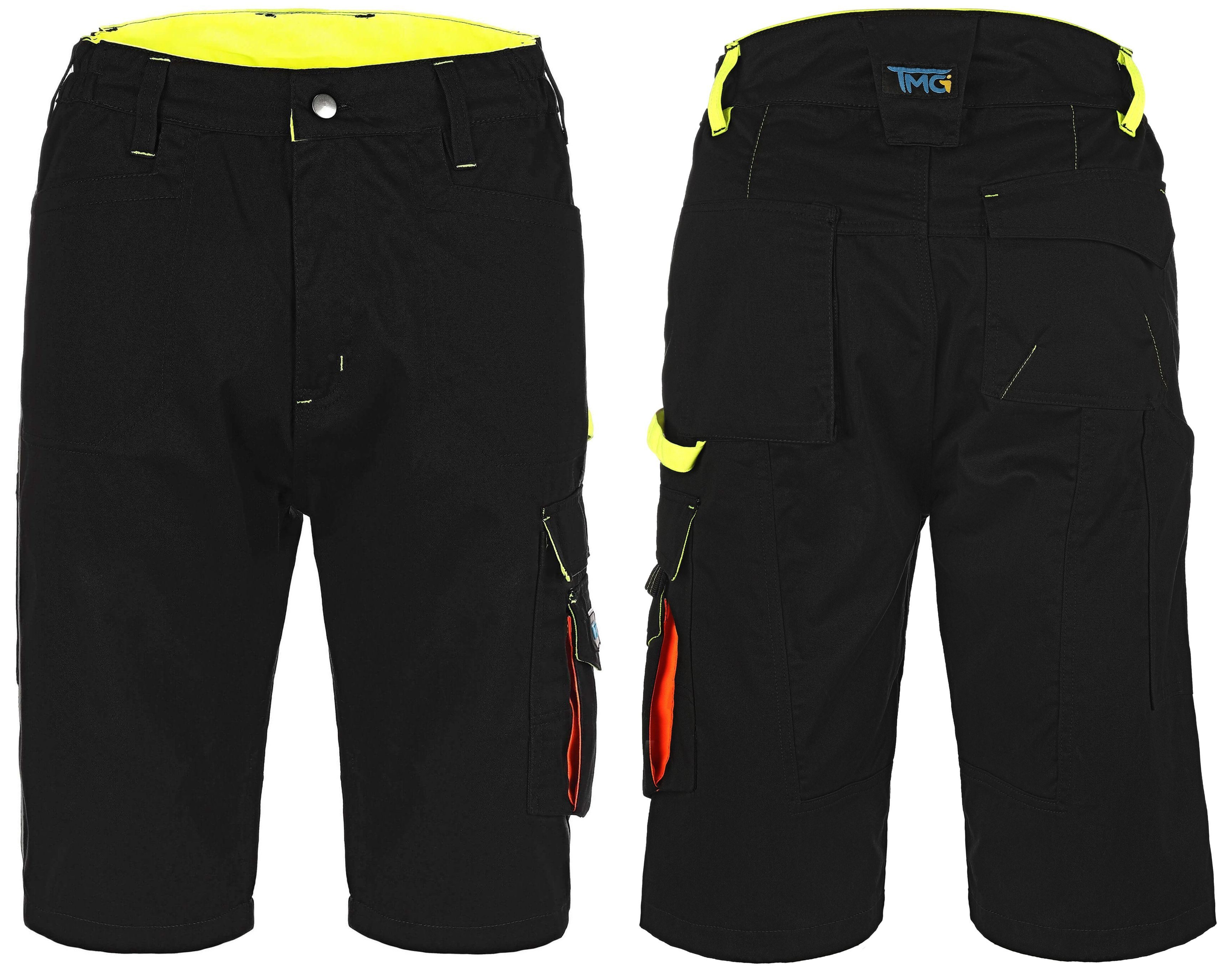 TMG International Arbeitsshorts Herren Profile kurze Arbeitshose schwarz bequeme Workwear robust, straparzierfähig und bequem