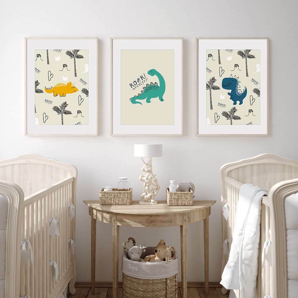 MeinBaby123® Poster Dinosaurier Poster, Dinosaurier Bilder, Babyzimmer Deko, Kinderzimmer Wandbilder – Bild 5 von 5