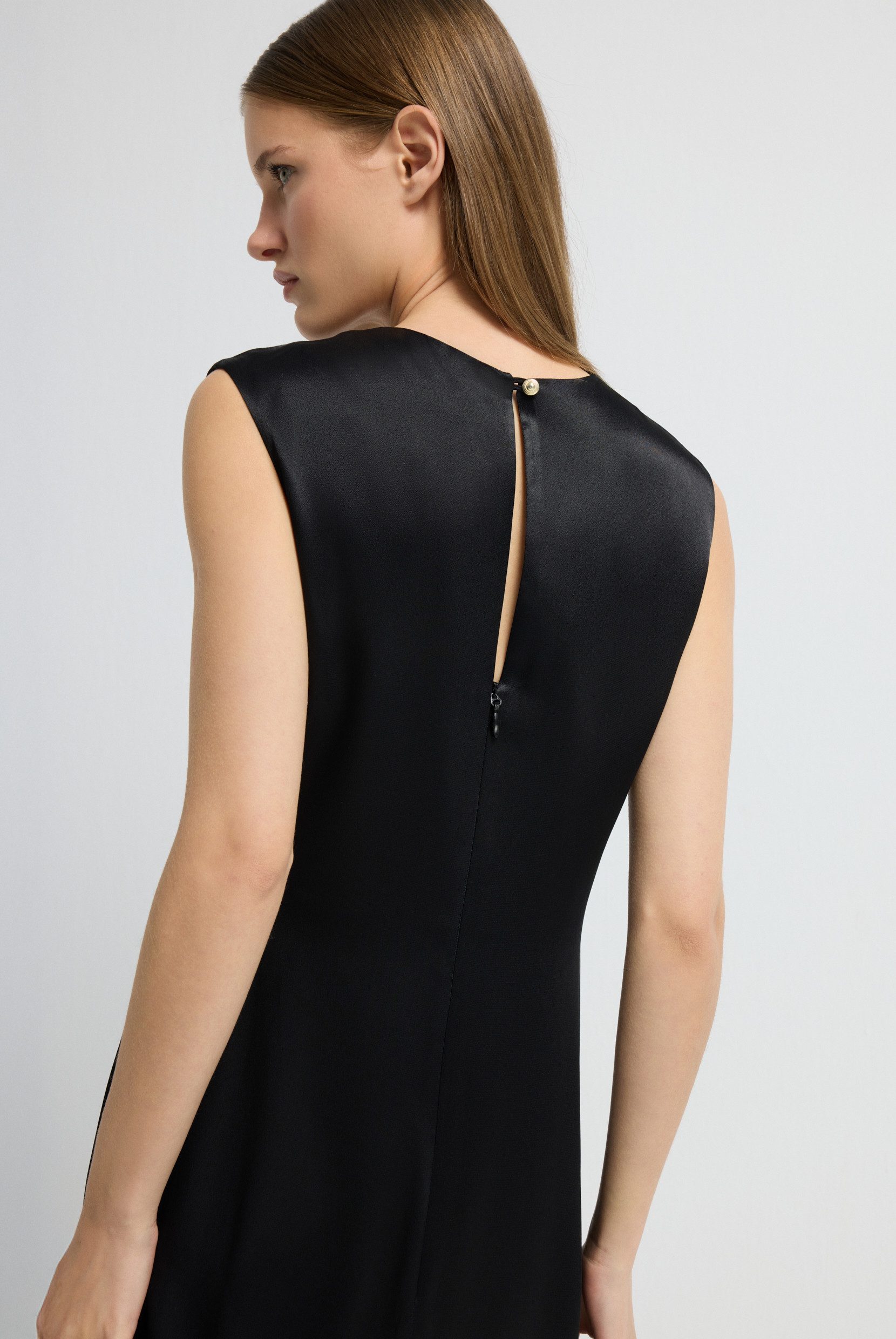 adL Jerseykleid Ärmelloses asymmetrisches Midikleid – Bild 4 von 5