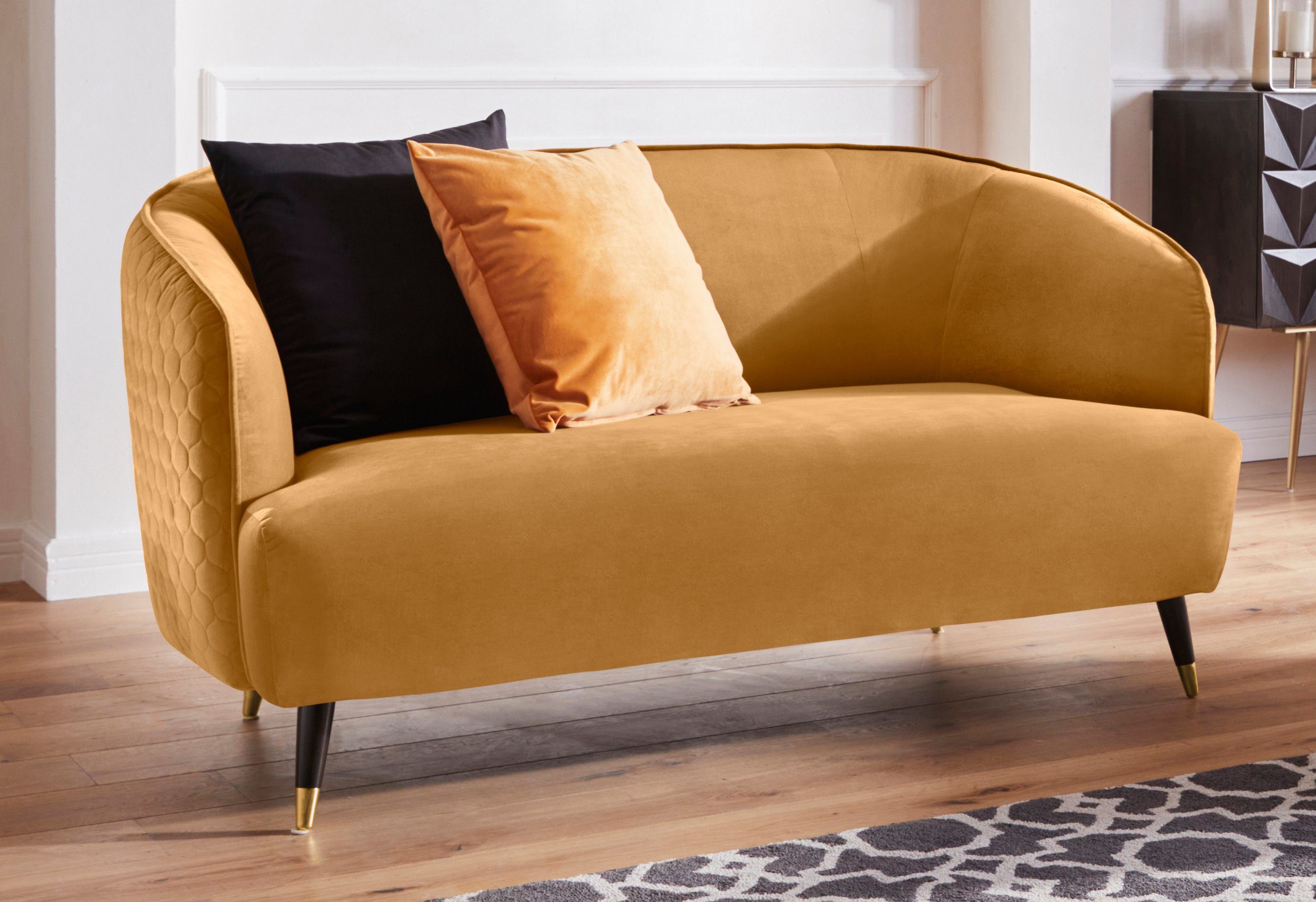 Home affaire 2-Sitzer Oradea, mit eleganter Steppung auf Rückseite der Rückenlehne