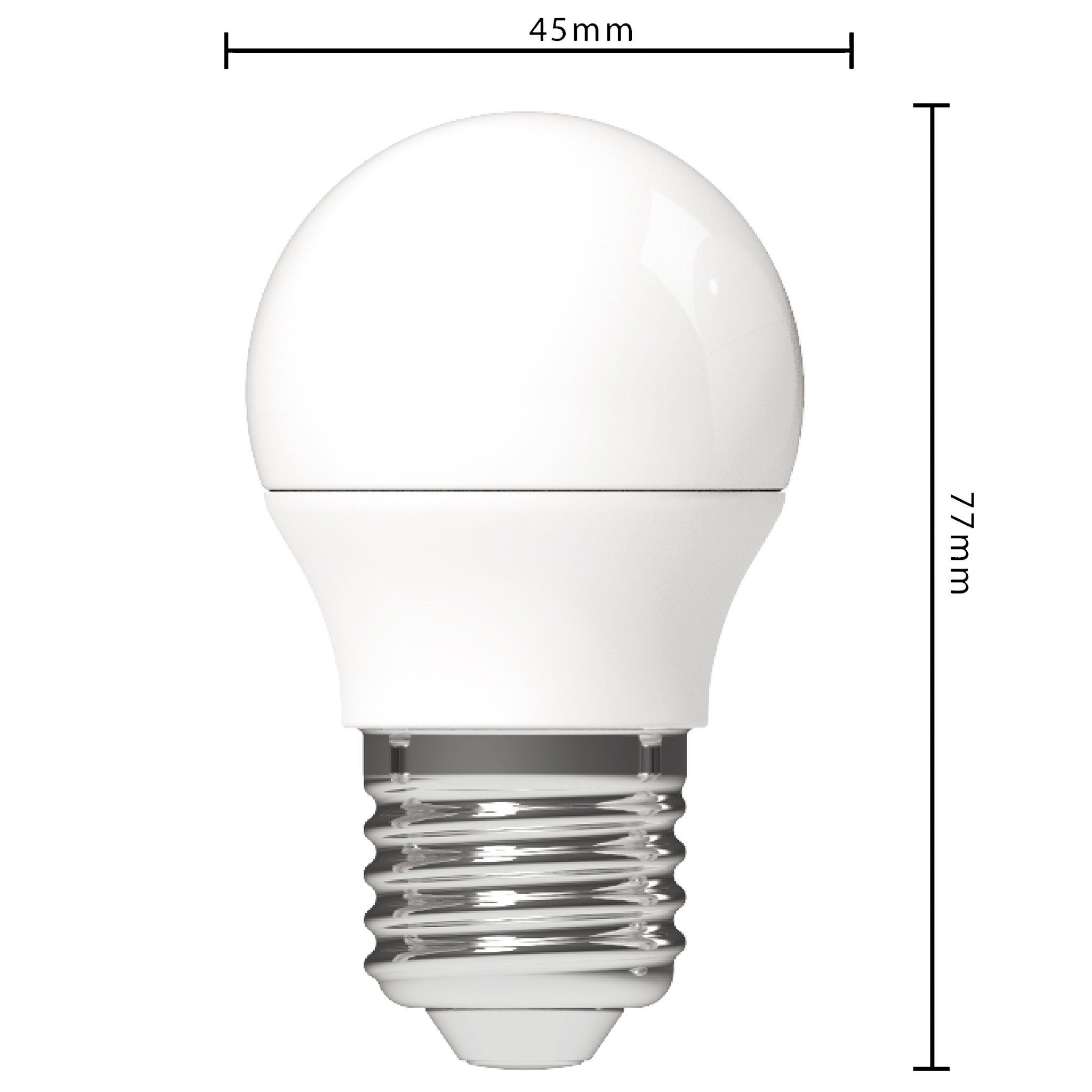 LED's light LED-Leuchtmittel E27, Kugel, Opal G45 warmweiß LED 4.5W E27 0620112