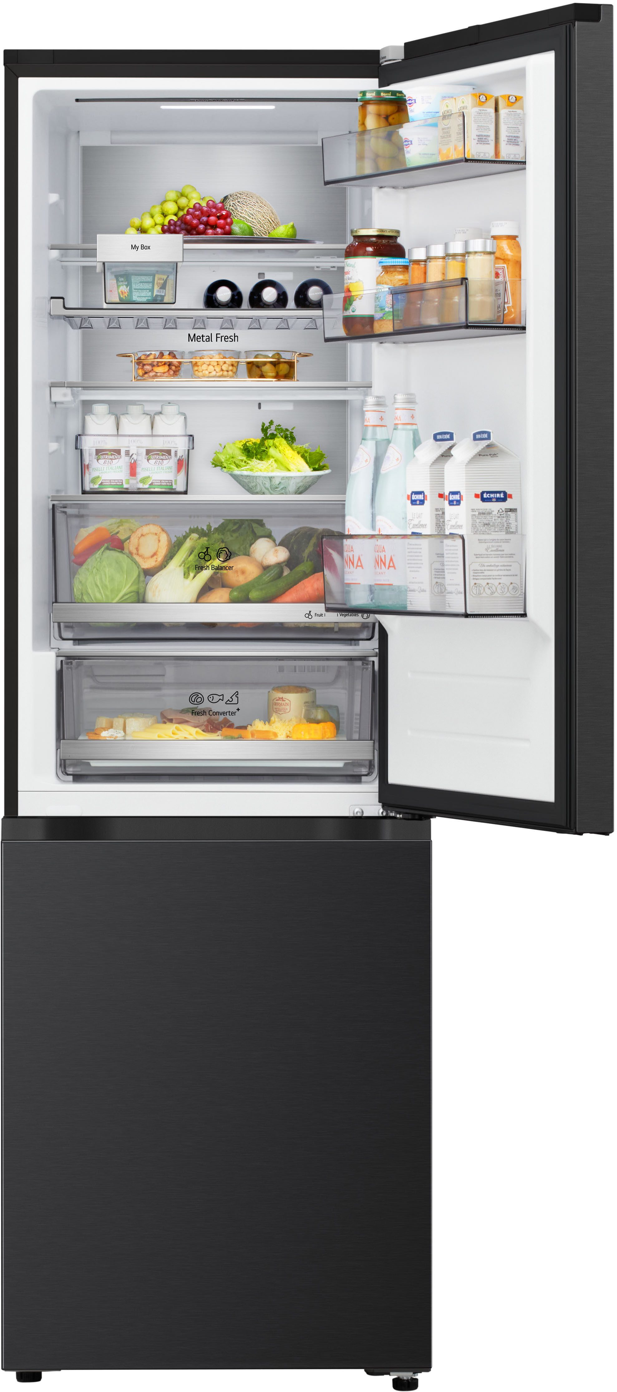 LG Kühl-/Gefrierkombination Serie 7 GBBS716AEV, 186 cm hoch, 59,7 cm breit, Vollintegrierbarer Kühlschrank dank frontaler Luftzufuhr und Abluft