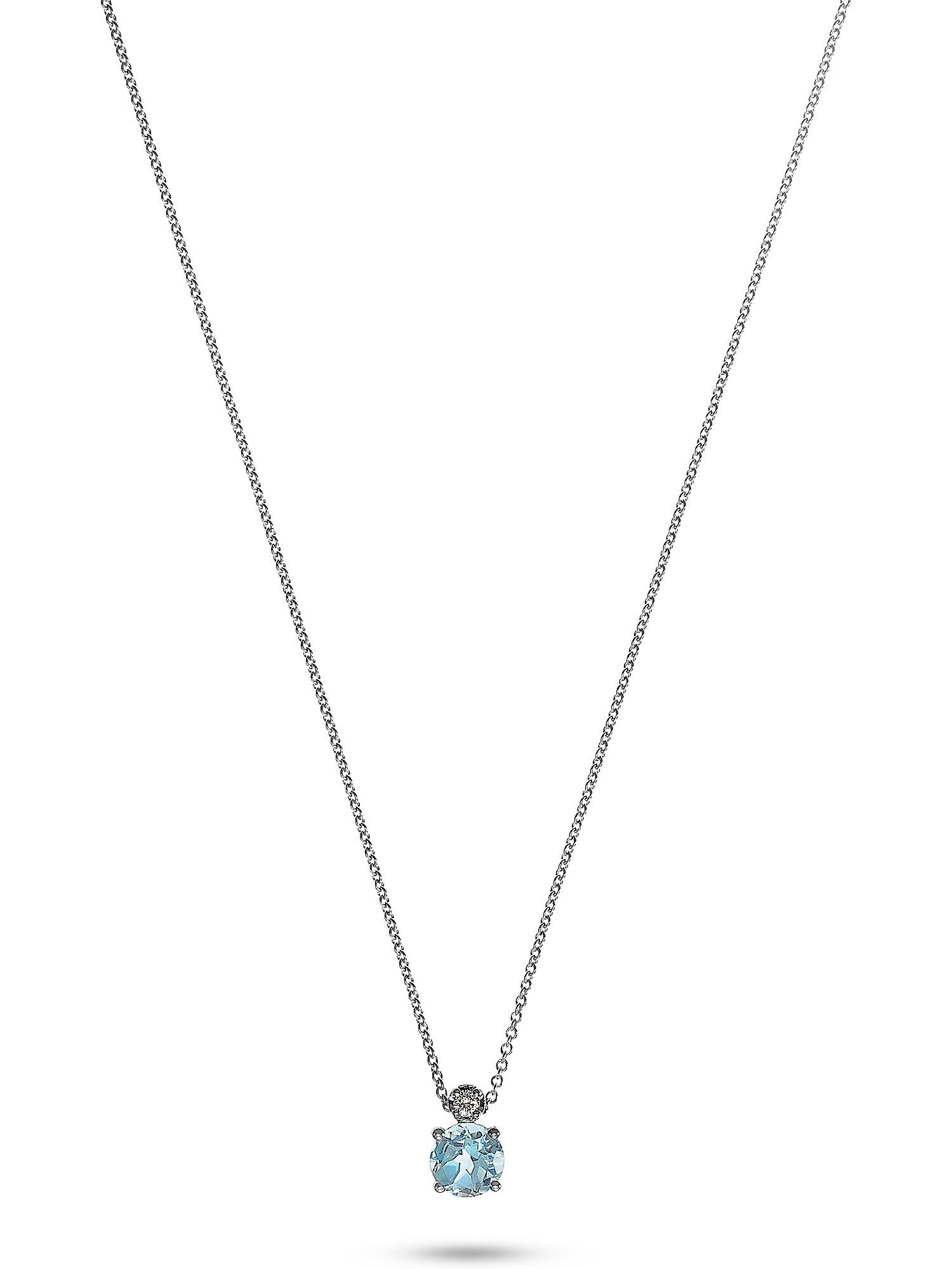 CHRIST Collier CHRIST Damen-Kette 585er Weißgold 1 Topas