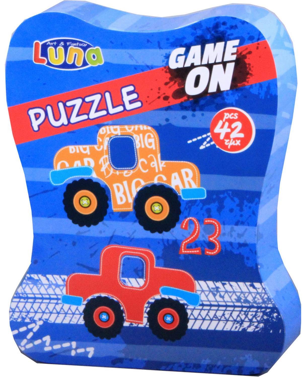 Diakakis Steckpuzzle Autos 42-tlg. XXL Puzzleteile Format 42 x 42 cm, Puzzleteile