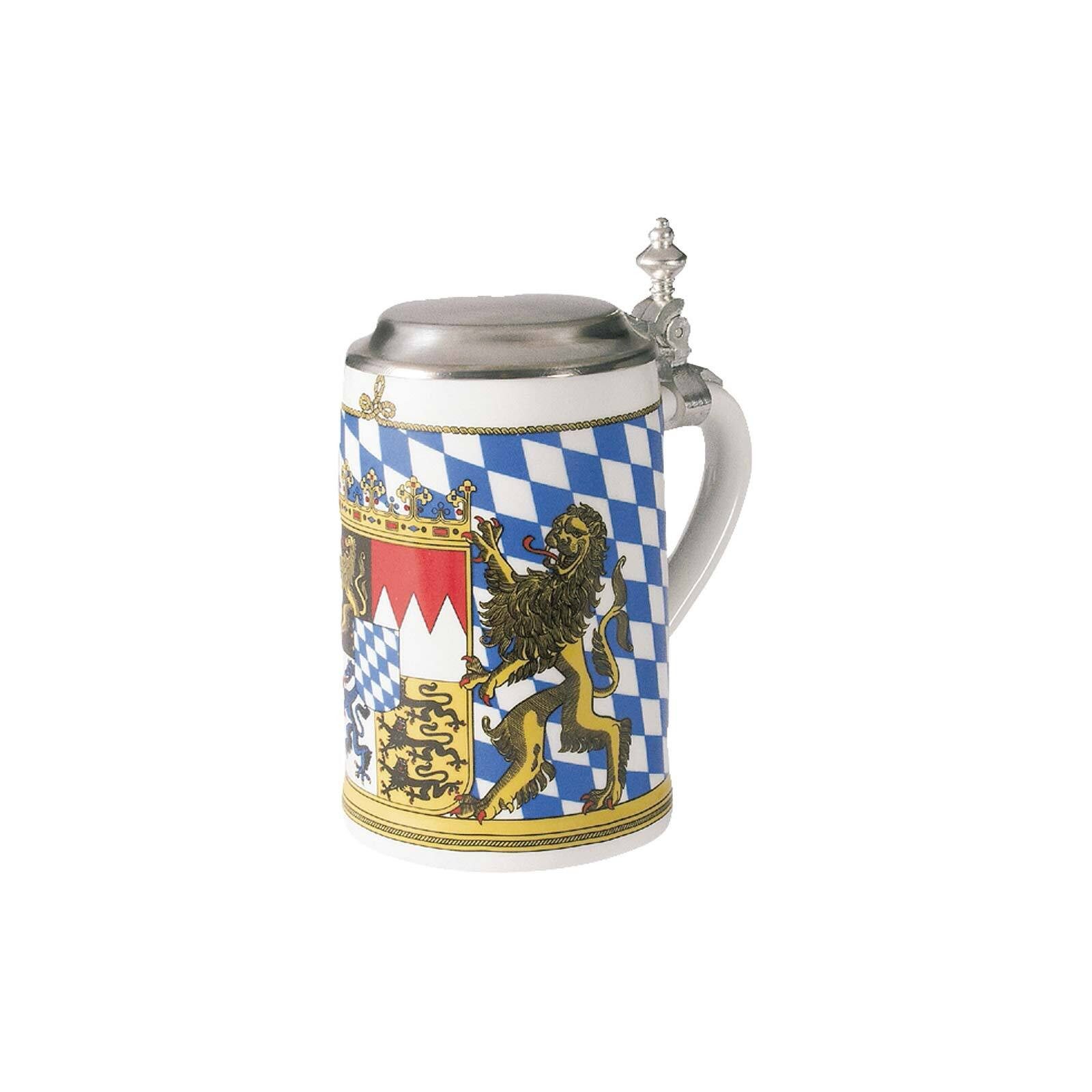 Seltmann Weiden Bierkrug Bayern Bierkrug mit Deckel 0,75 l, 1-tlg., Porzellan