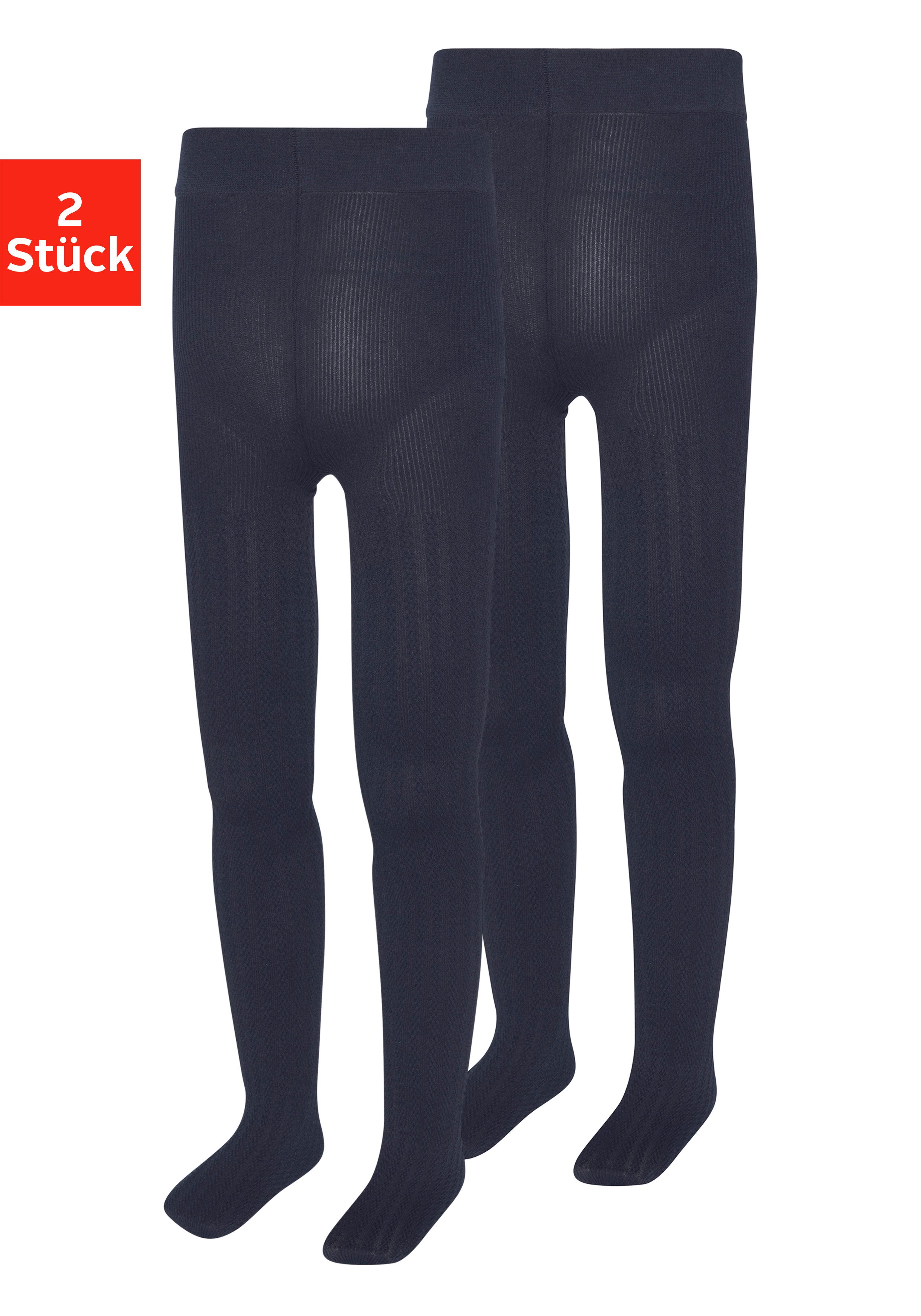 H.I.S Feinstrumpfhose 20 DEN (Packung 2 St) mit geripptem Muster