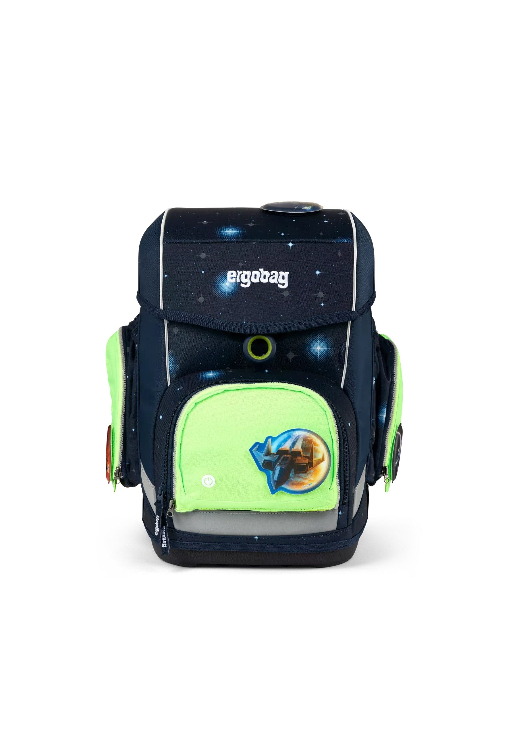 ergobag Schulranzen Fluo LED Zip Set, reflektierend