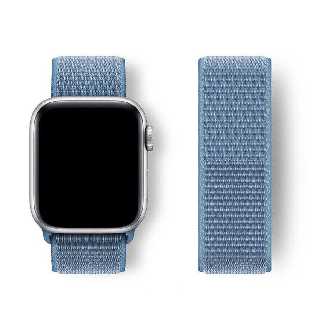 SmartUP Smartwatch-Armband für Apple Watch 10 9 8 7 6 5 4 3 2 1 SE Ultra Nylon Sport Ersatzband, kompatibel mit allen Apple Watch Modellen, atmungsaktives Nylon
