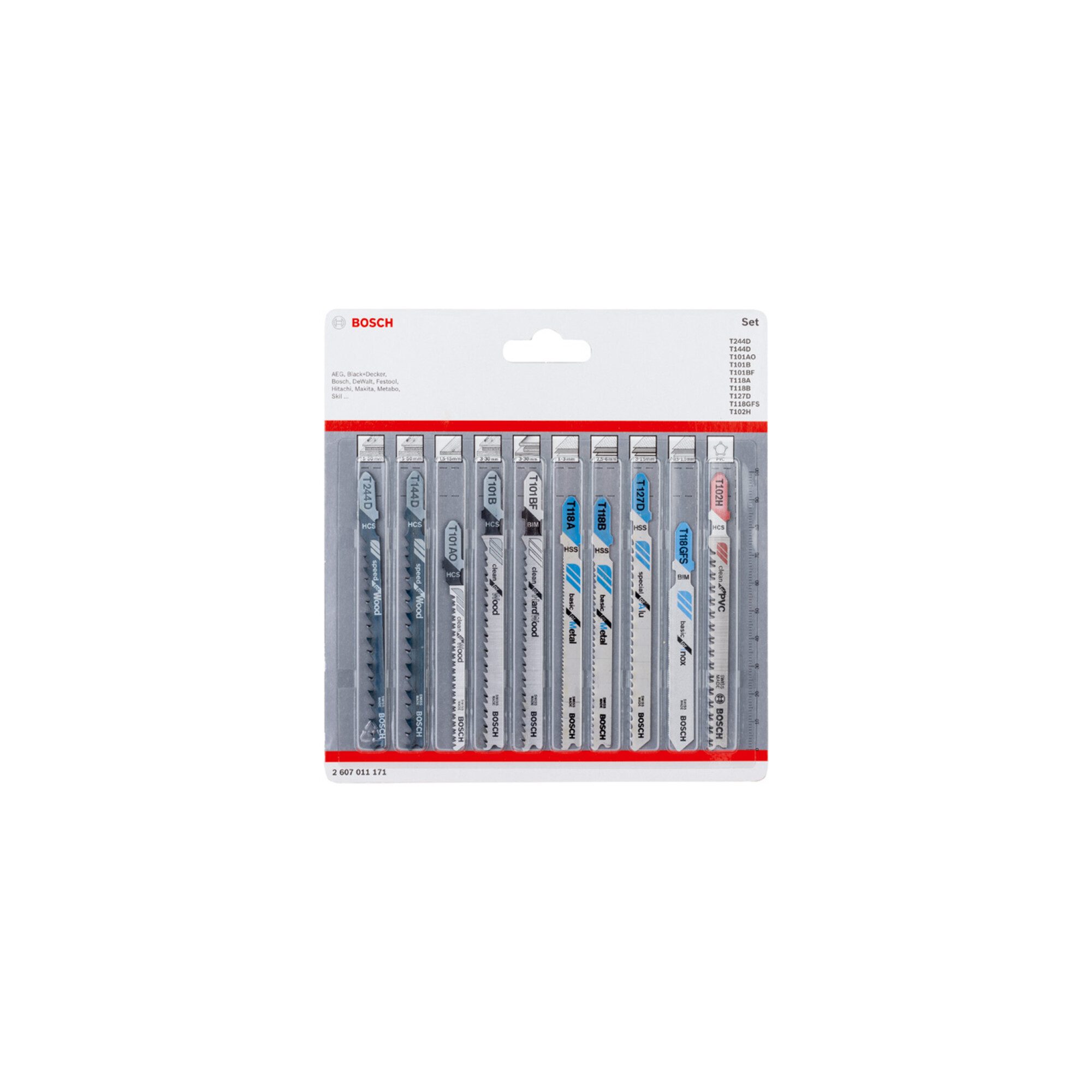 Bosch Professional Stichsäge Bosch Stichsägeblatt-Set All in One 10-teilig