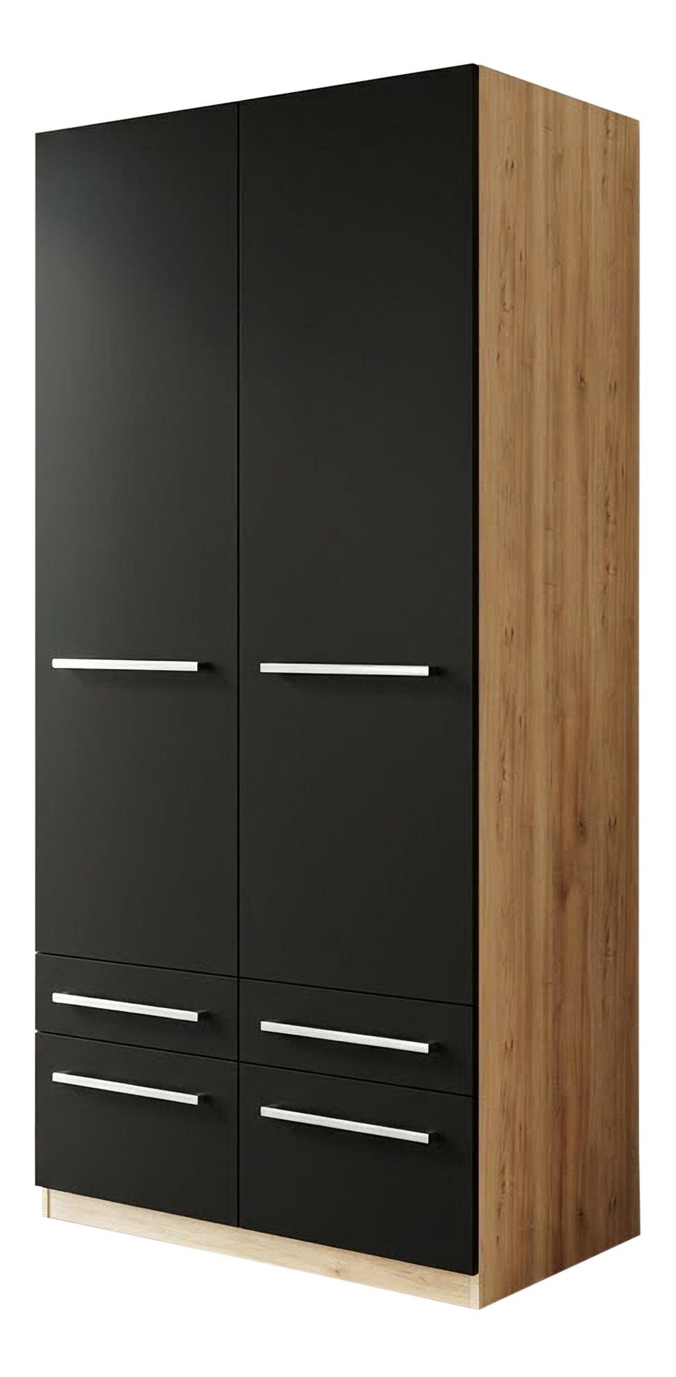 priess Kleiderschrank Schrank Garderobe Wäscheschrank Barcelona in 5 Breiten viel Stauraum, geräumige Schubkästen, mit Spiegel, MADE IN GERMANY