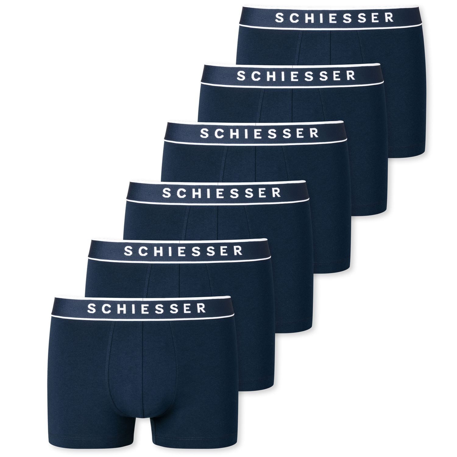 Schiesser Boxershorts Organic Cotton (6-St) mit sportlichem Webgummibund un günstig online kaufen