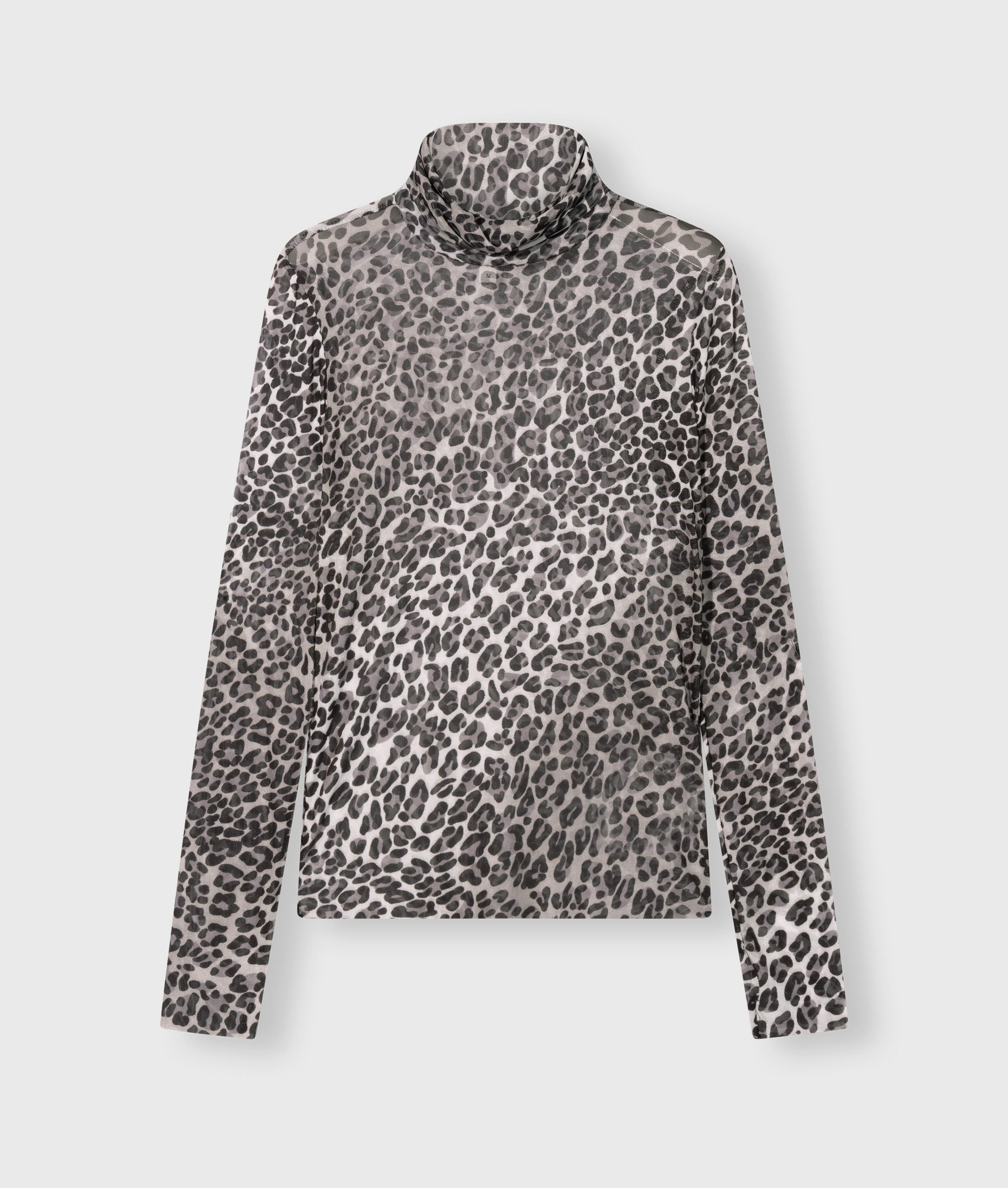 10DAYS Rundhalspullover mesh long sleeve leopard günstig online kaufen