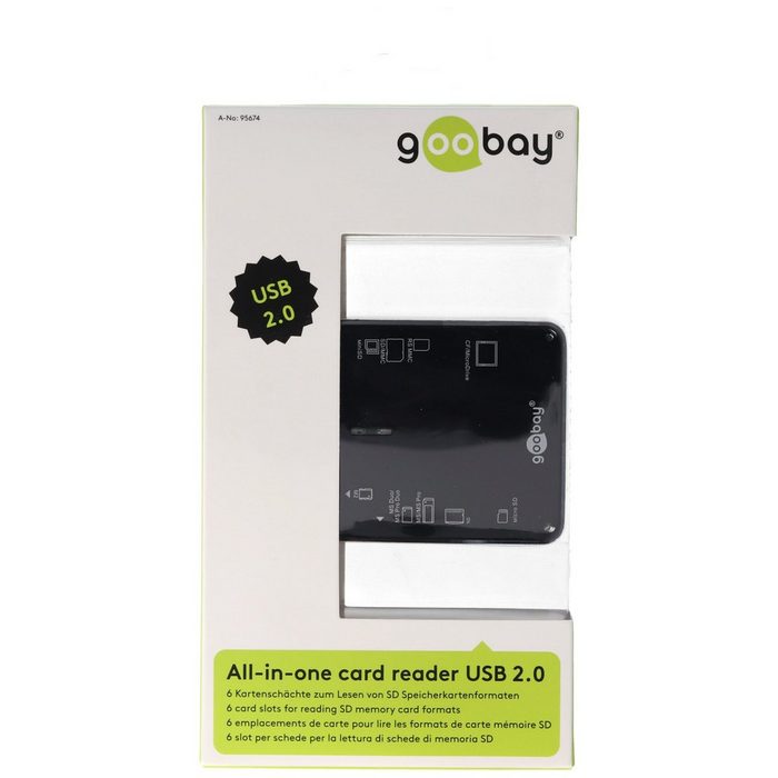 Goobay Cardreader All in 1 extern Kartenlesegerät USB 2.0 Speicherkarte