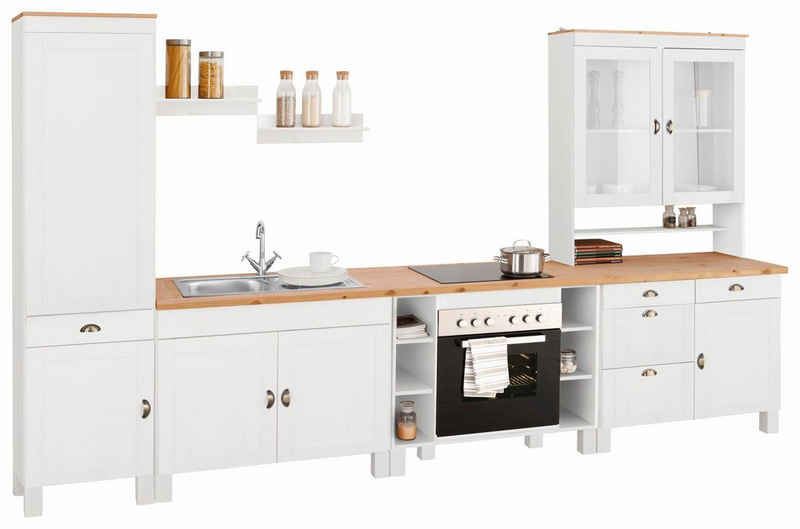 Home affaire Küchenzeile Oslo, Breite 350 cm, Arbeitsplatte 35mm stark, ohne E-Geräte