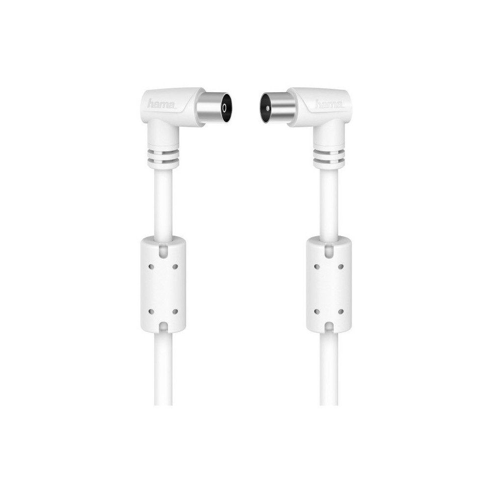 Hama Hama Antennen-Kabel 3m Koax-Stecker zu Kupplung Innenantenne (90 dB), 90 dB