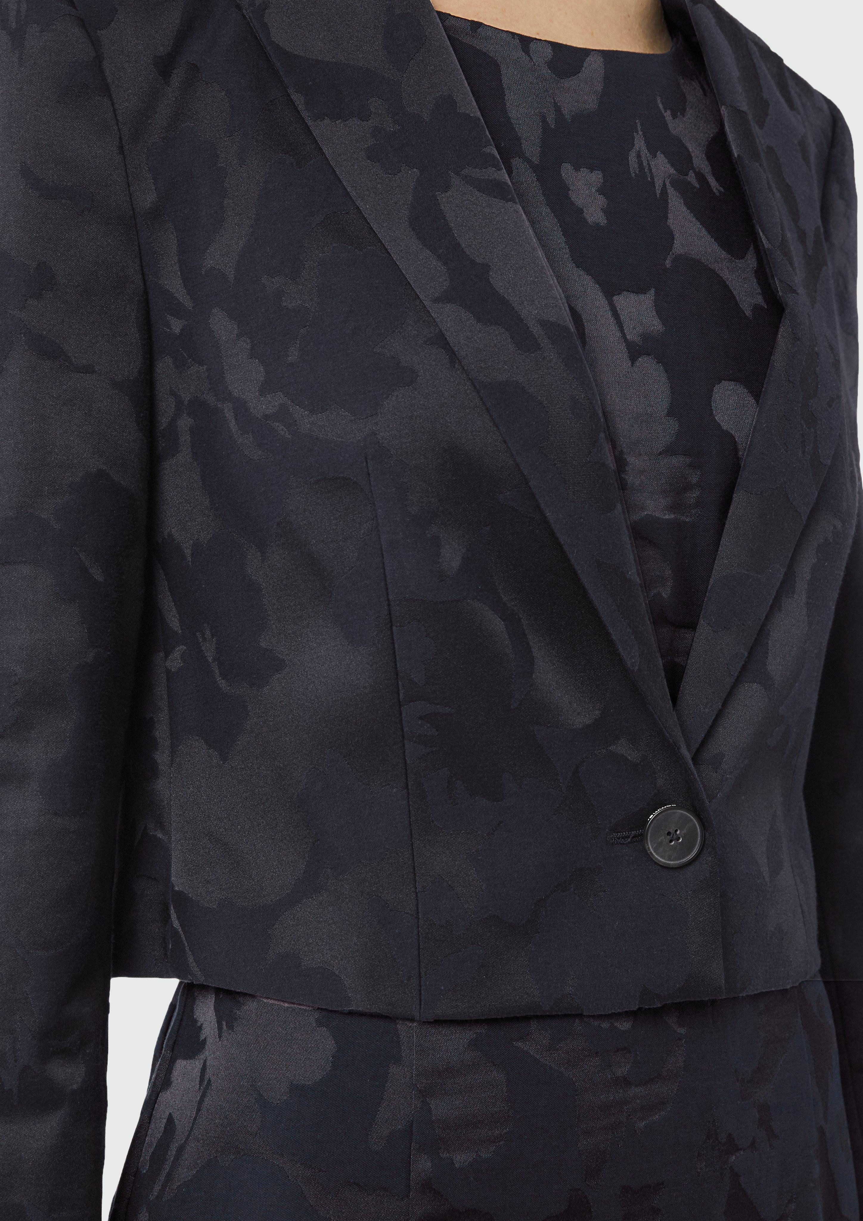 comma Blusenblazer Kurzer Jacquard-Blazer günstig online kaufen