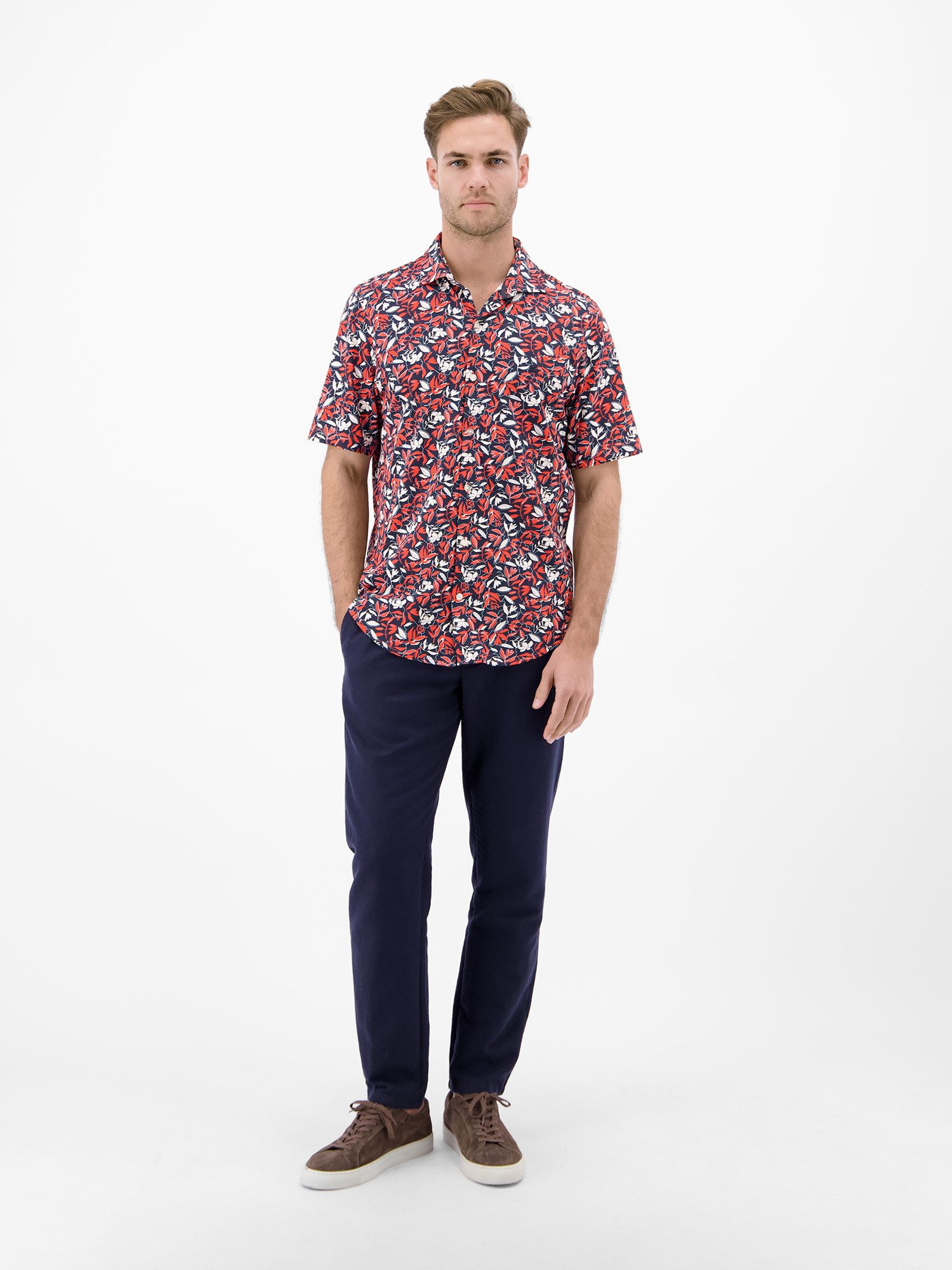 LERROS Kurzarmhemd 1/2 Hemd aus 100 % Baumwolle, floral bedruckt – Bild 5 von 5