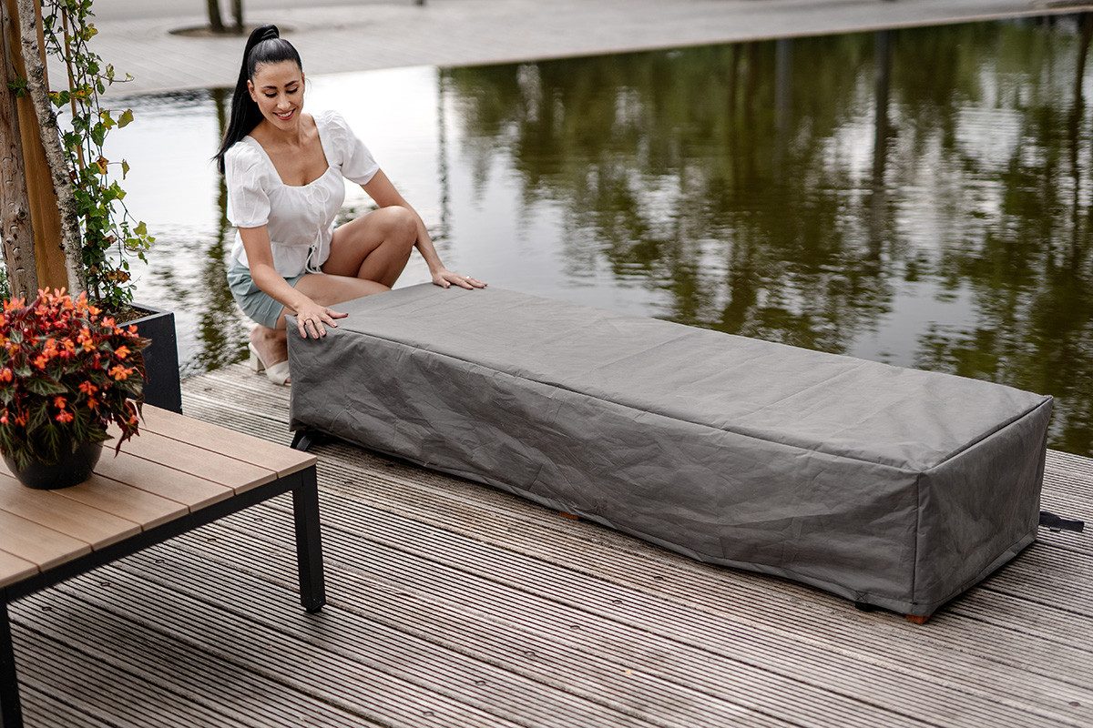 Gardissimo Gartenmöbel-Schutzhülle Schutzhülle für Gartenliege "Premium 347609", 200x75x40 cm (Spar-Set, 1-St., Premium Schutzhülle), wetterfest, atmungsaktiv,  – Bild 5 von 5
