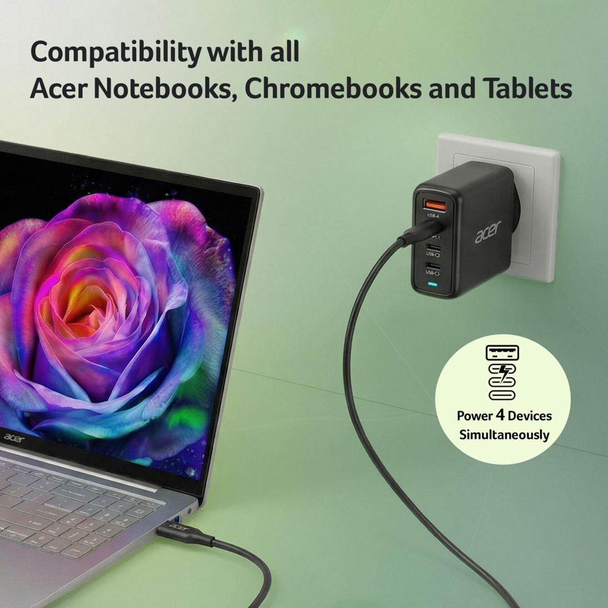 Acer 100W GaN Charger USB-Ladegerät
