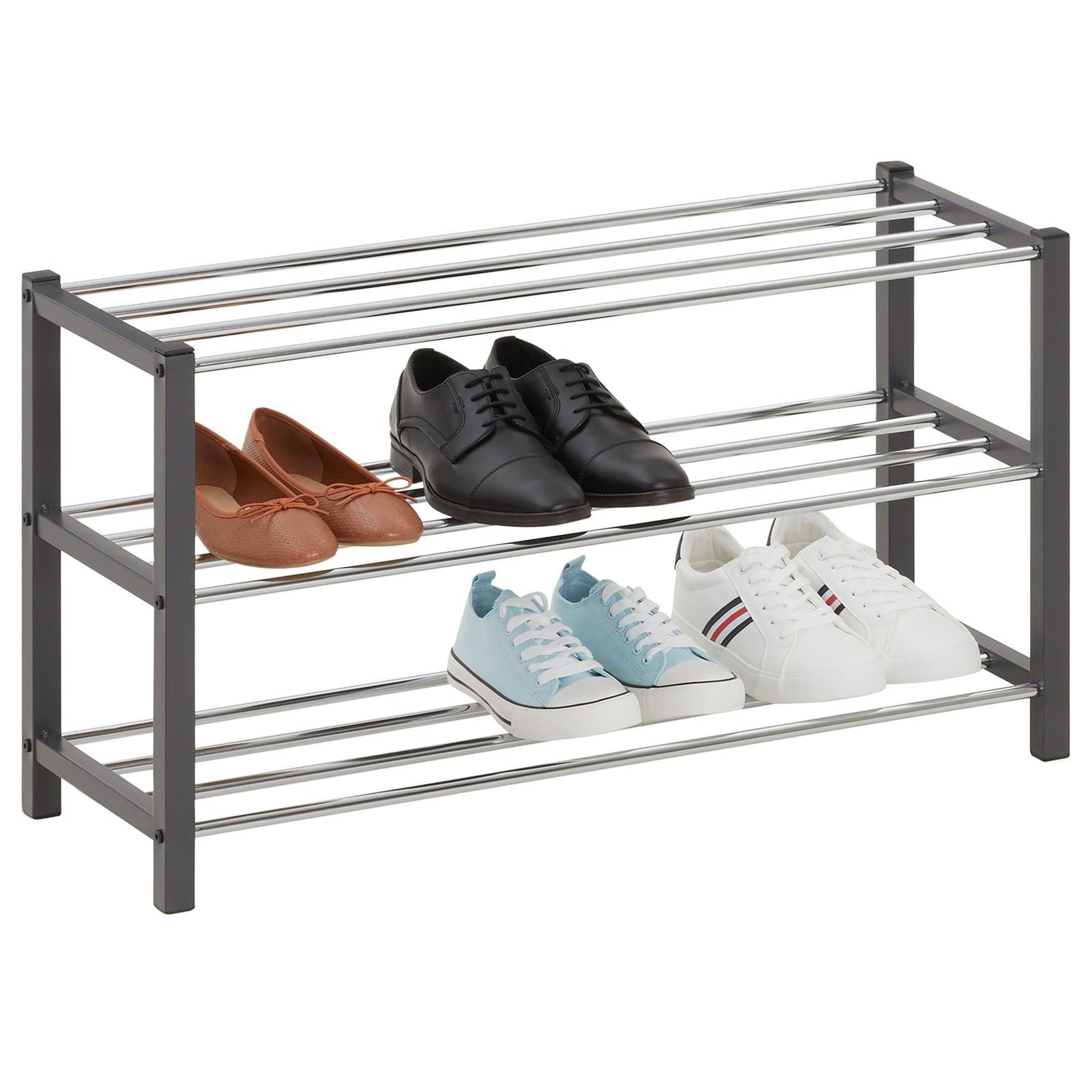 IDIMEX Schuhregal DUBLIN, Schuhständer mit 3 Ablagen, 80cm breit Schuhaufbe günstig online kaufen