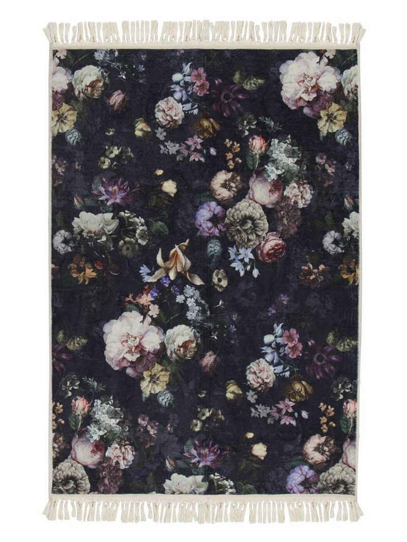 Teppich »Fleur«, Essenza, rechteckig, Höhe: 6 mm, sehr weicher Flor, mit Blumenprint