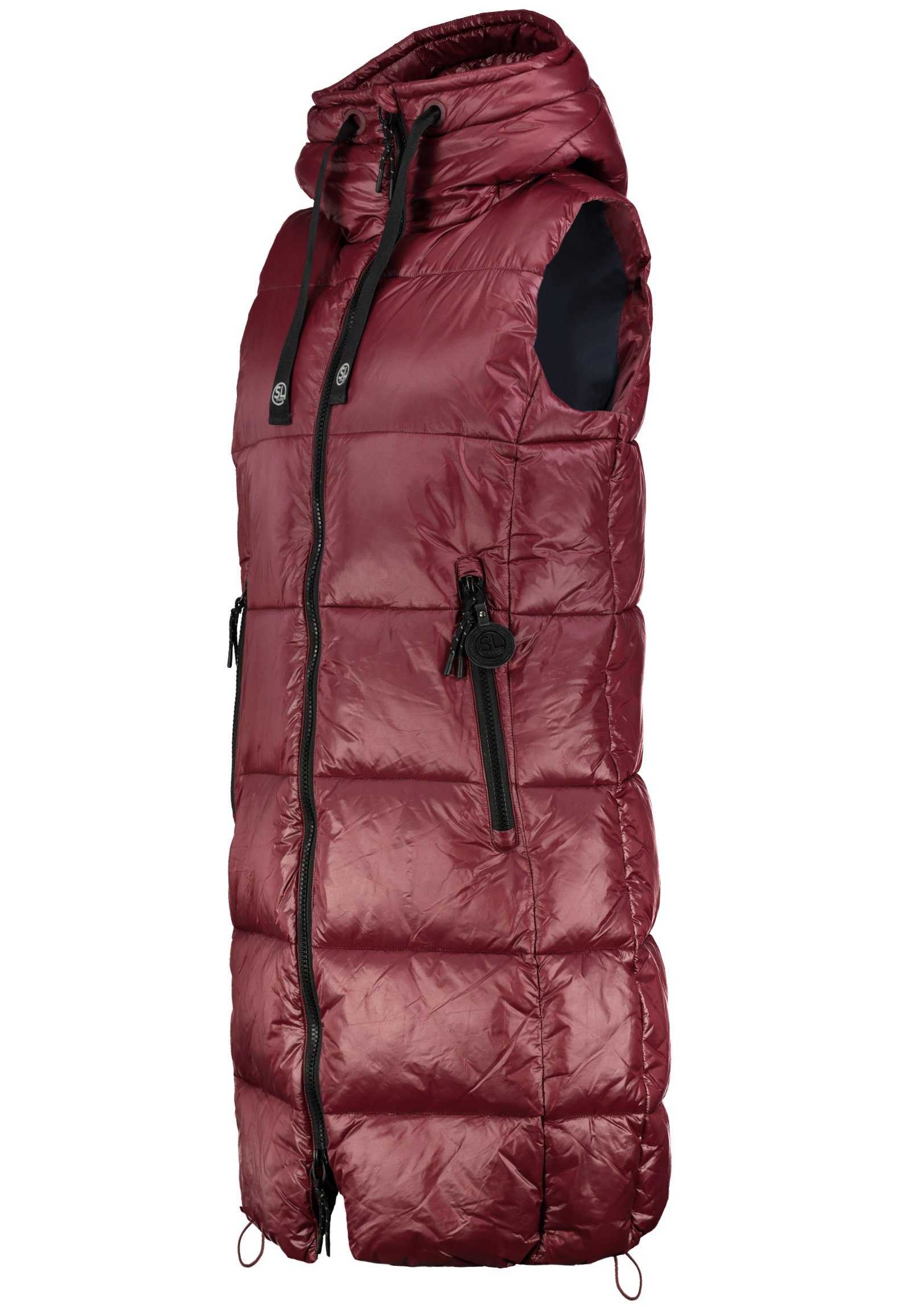 Fresh Made Steppweste Lange Stepp weste Kapuze Übergangs Herbst Frühlings W günstig online kaufen