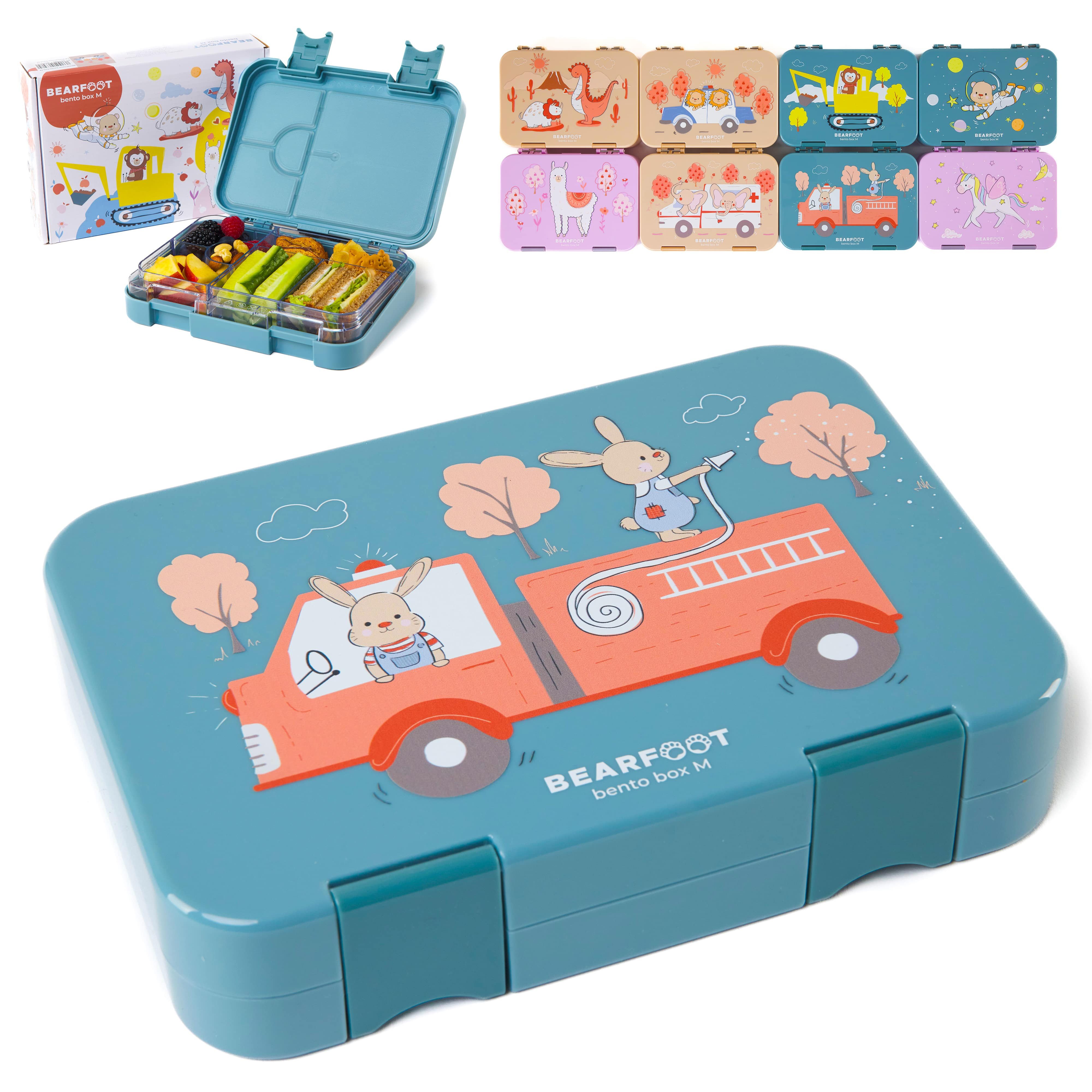 Lunchbox Brotdose Kinder mit Fächern, Lunchbox, Bento box - Feuerwehr