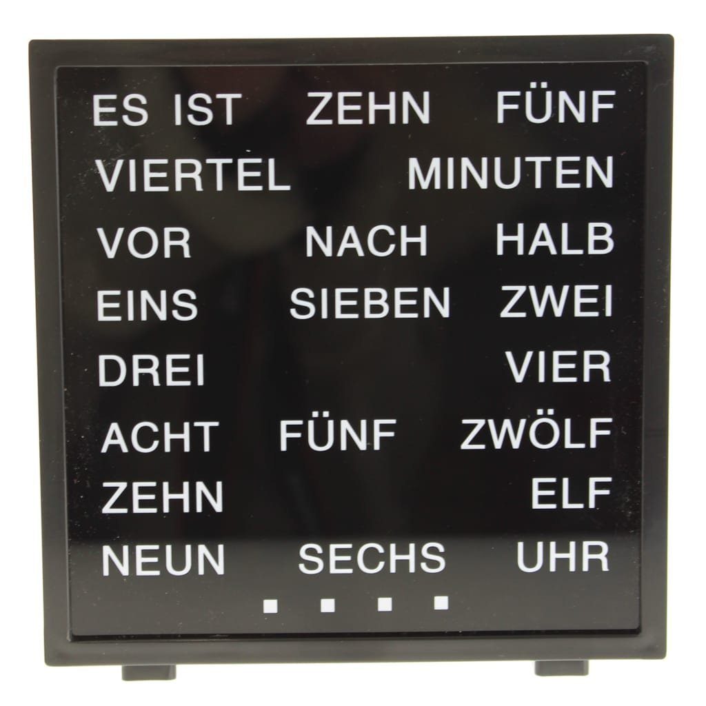 United Entertainment Wanduhr LED-Wortuhr Deutsch 16,5x17 cm