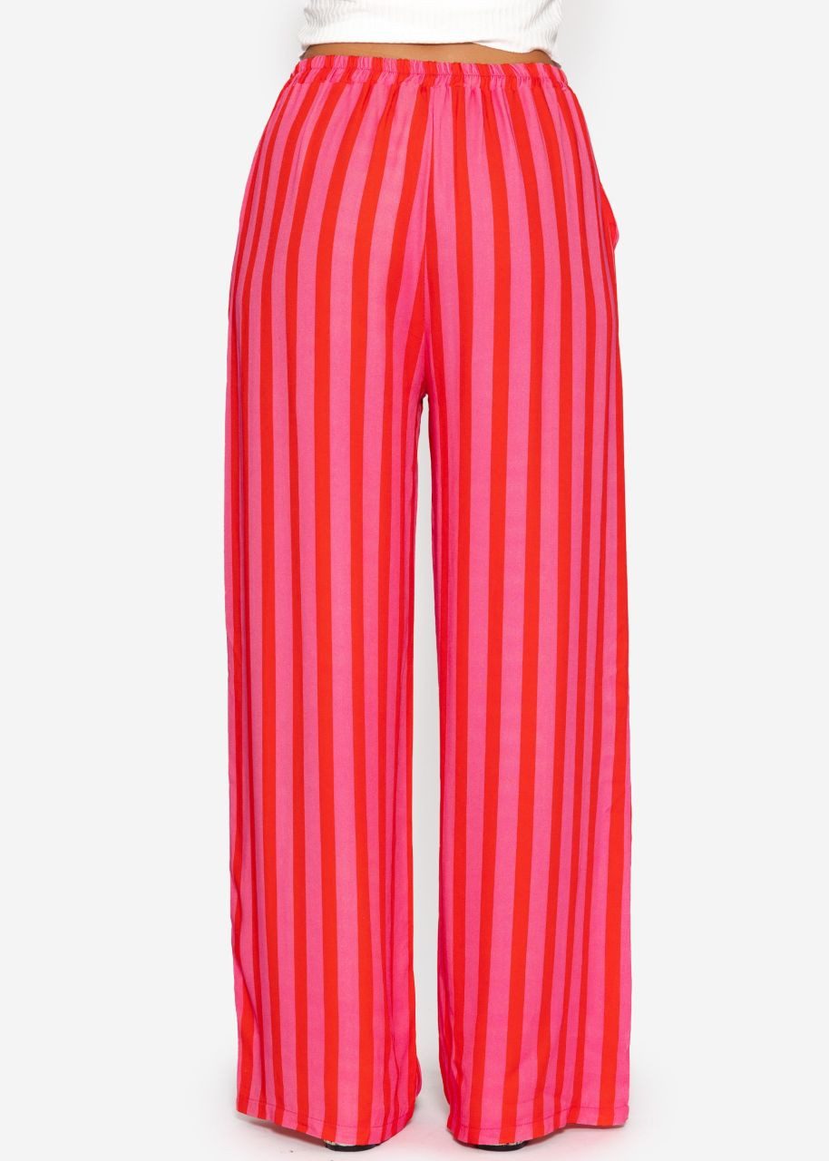 SASSYCLASSY Stoffhose Gestreifte Hose mit weitem günstig online kaufen