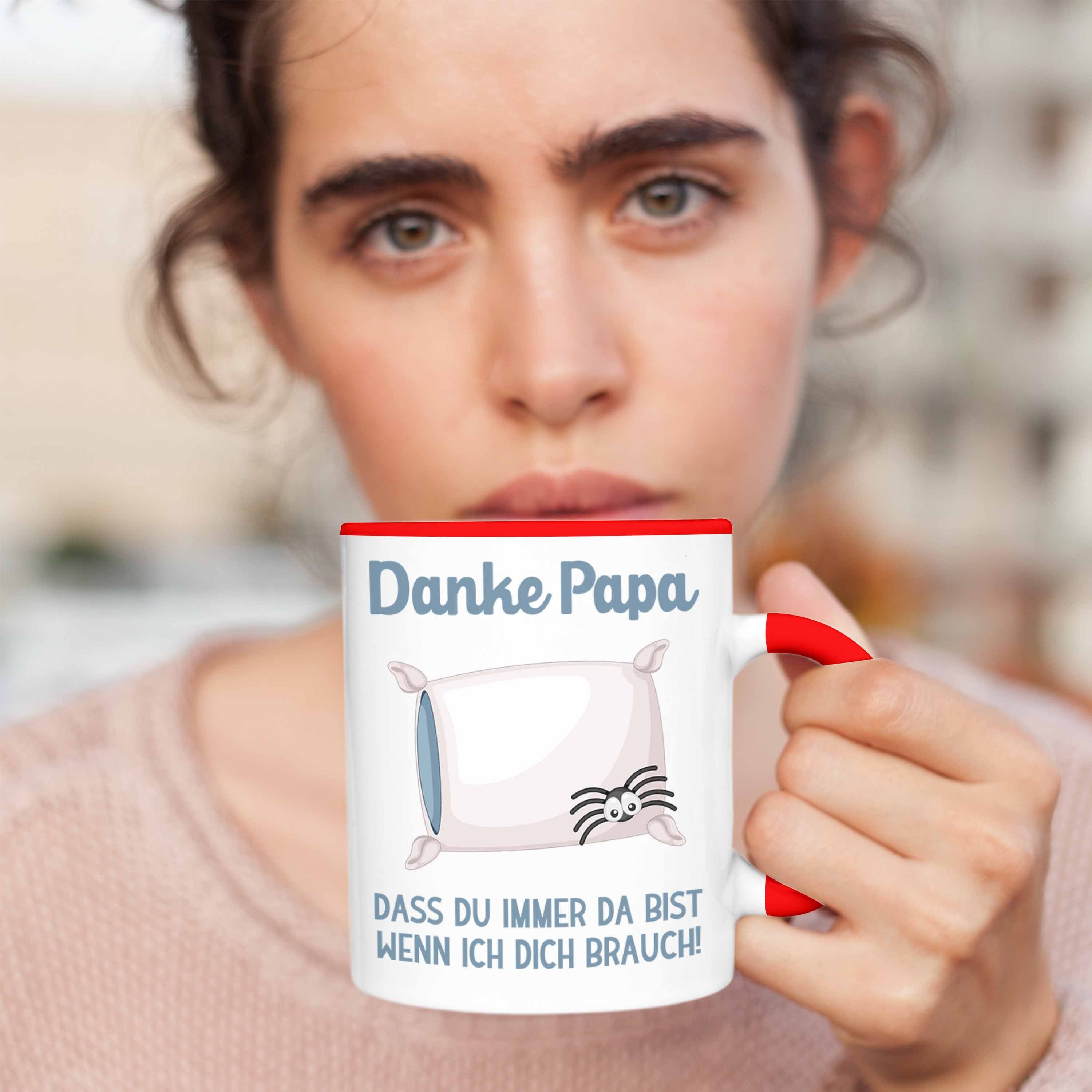 Geschenkidee Trendation Geschenkidee von Weihnachten Danke - Geburtstag Vater Kaffeetasse Tasse Tochter Lustige Papa Trendation für Bester Tochter von Lustige Tasse für Rot Papa Geschenk