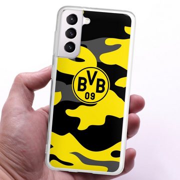 DeinDesign Handyhülle BVB Borussia Dortmund Fanartikel BVB Camo, Samsung Galaxy S21 5G Silikon Hülle Bumper Case Handy Schutzhülle