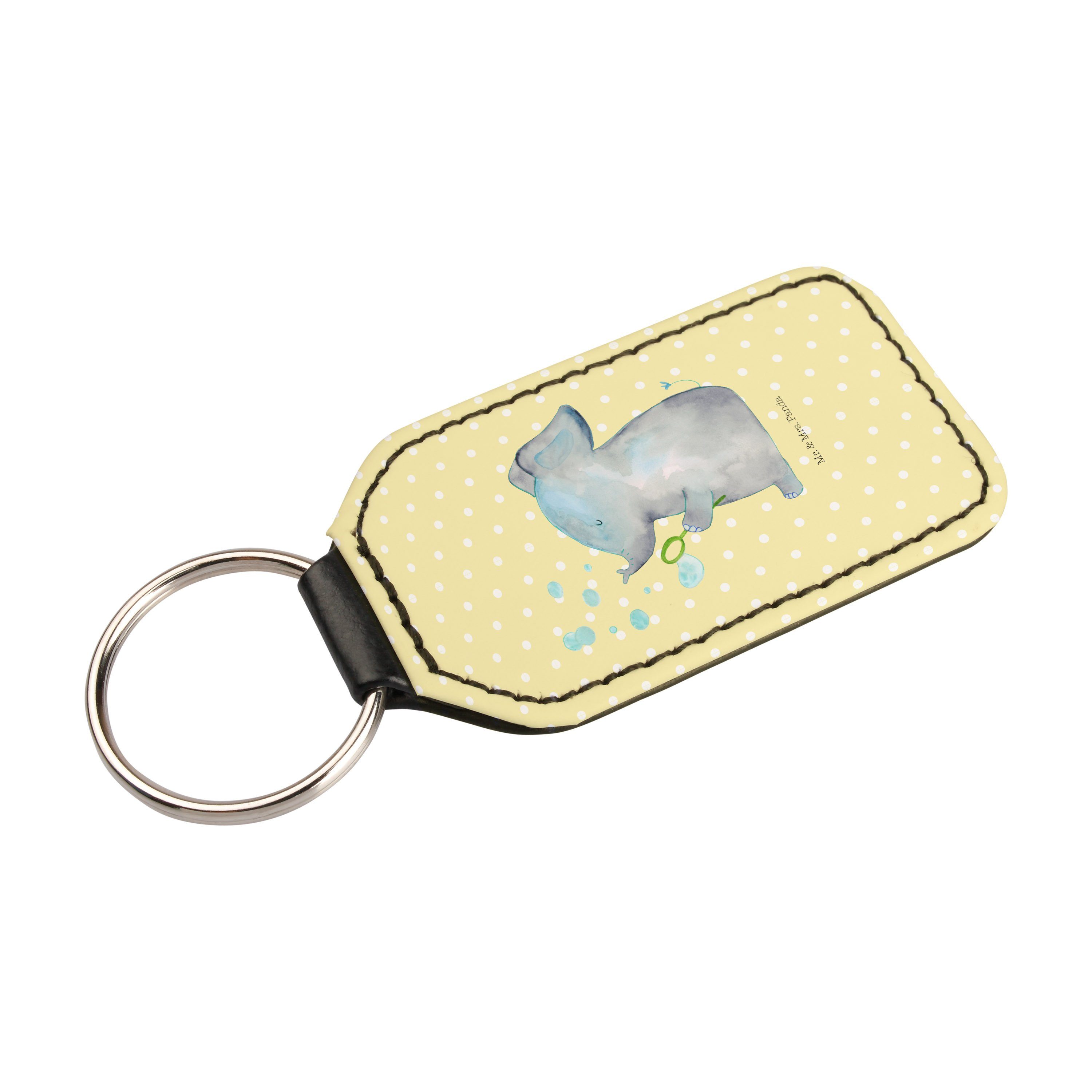 Mr. - - (1-tlg) Li Schlüsselanhänger, Elefant Pastell Mrs. Panda Seifenblasen Geschenk, & Schlüsselanhänger Gelb