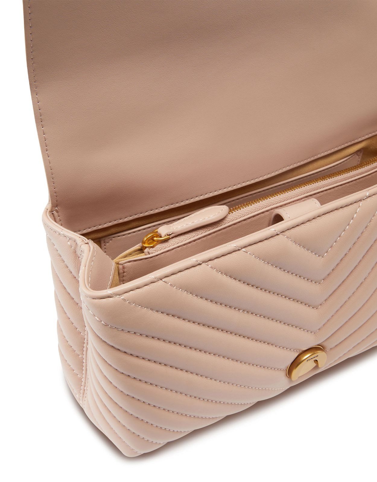 PINKO Handtasche Classic CL Sheep Nappa Chevron, aus echtem Schafsleder