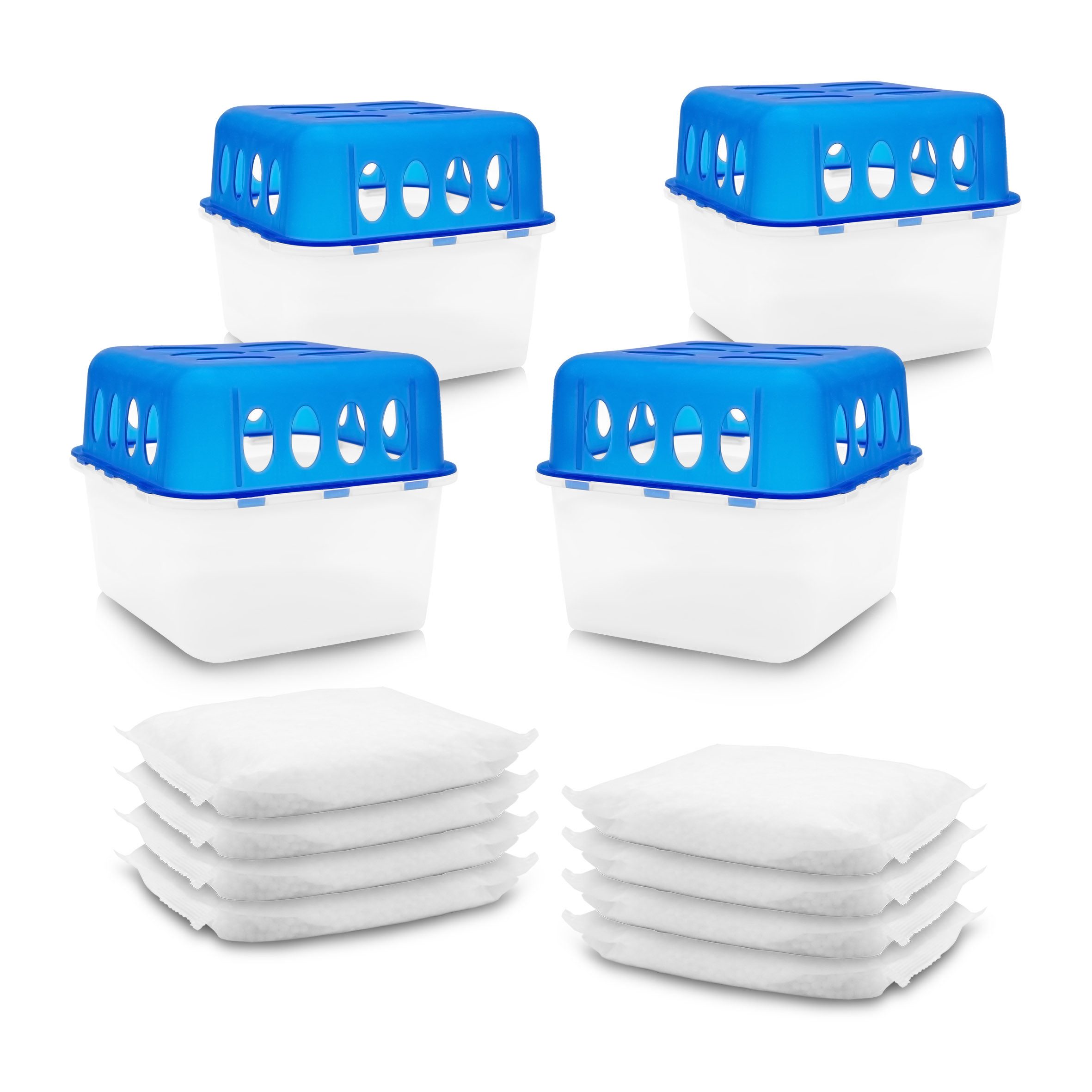 Spetebo Luftentfeuchter 4x Luftentfeuchter Box inkl. 8x Granulat Beutel, Ra günstig online kaufen