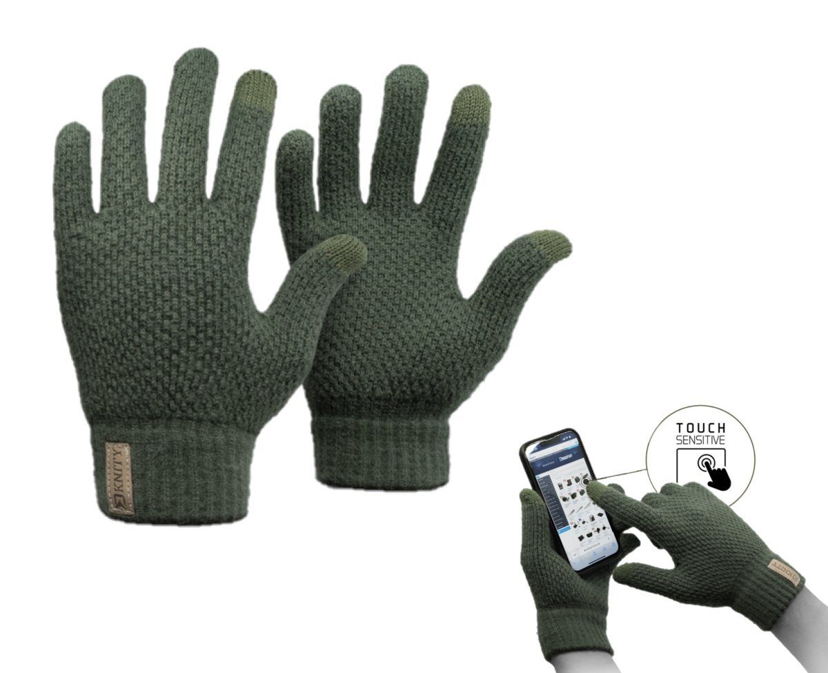 Delphin.sk Strickhandschuhe KNITY Strickhandschuhe für Männer und Frauen Outdoor Freizeit Für Männer und Frauen gleichermaßen geeignet
