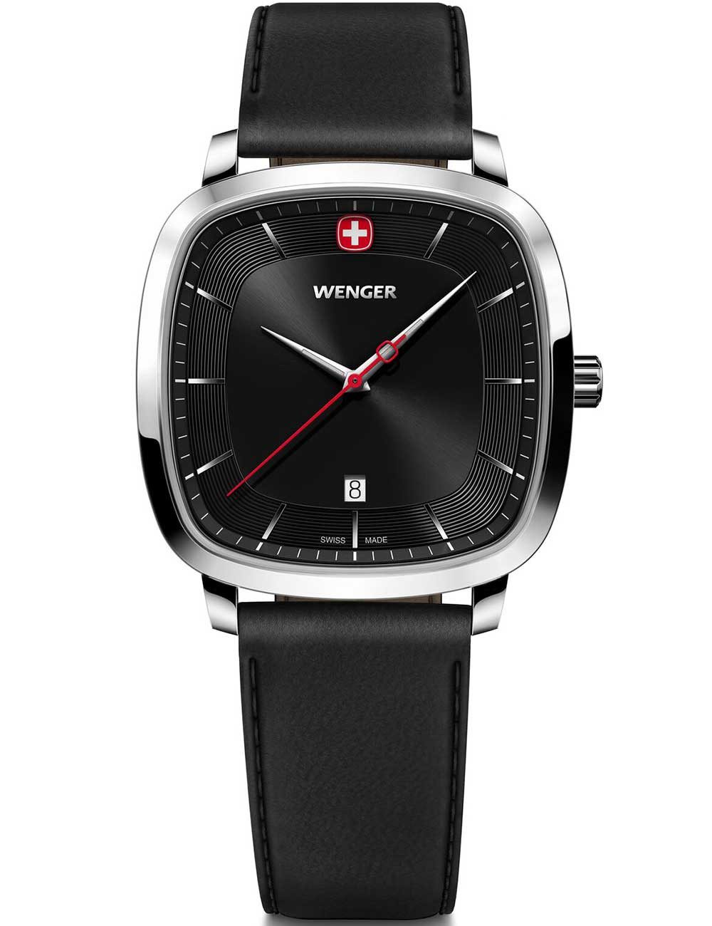 Wenger Quarzuhr Wenger 01.1921.105 Herrenuhr Vintage Classic 37mm 5ATM Wenger 01.1921.105 Herrenuhr Vintage Classic 37mm 5ATM