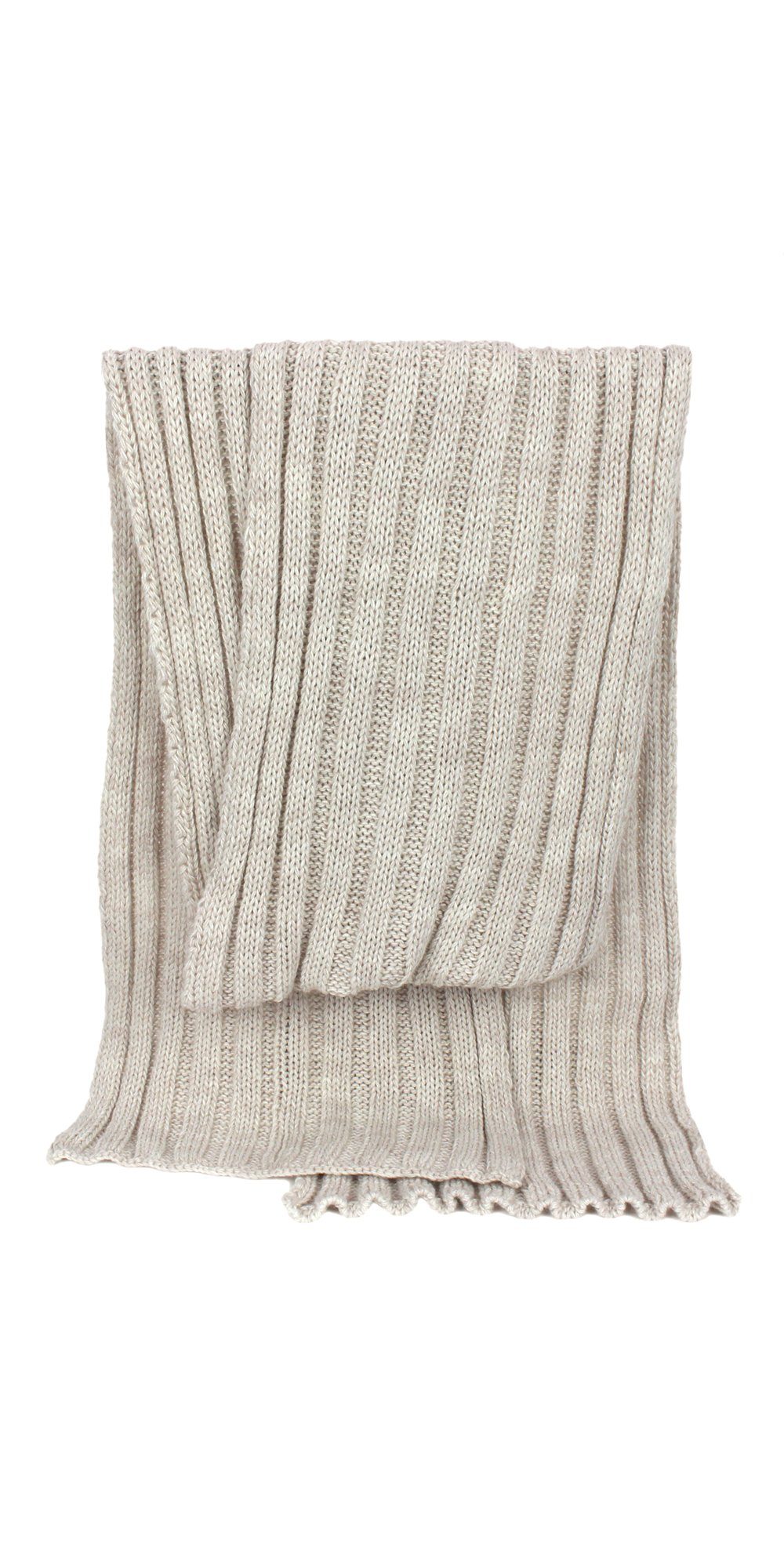 ZEBRO Strickschal Basic-Ripp 3/3, mit hohem Wollanteil