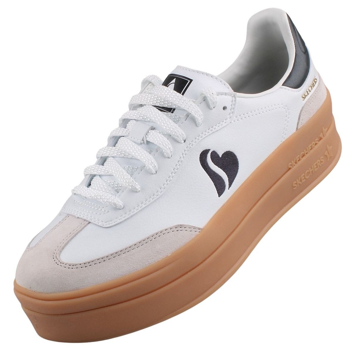 Skechers 185435-WBK Sneaker Stylischer Schnürschuh mit markanter Plateausohle