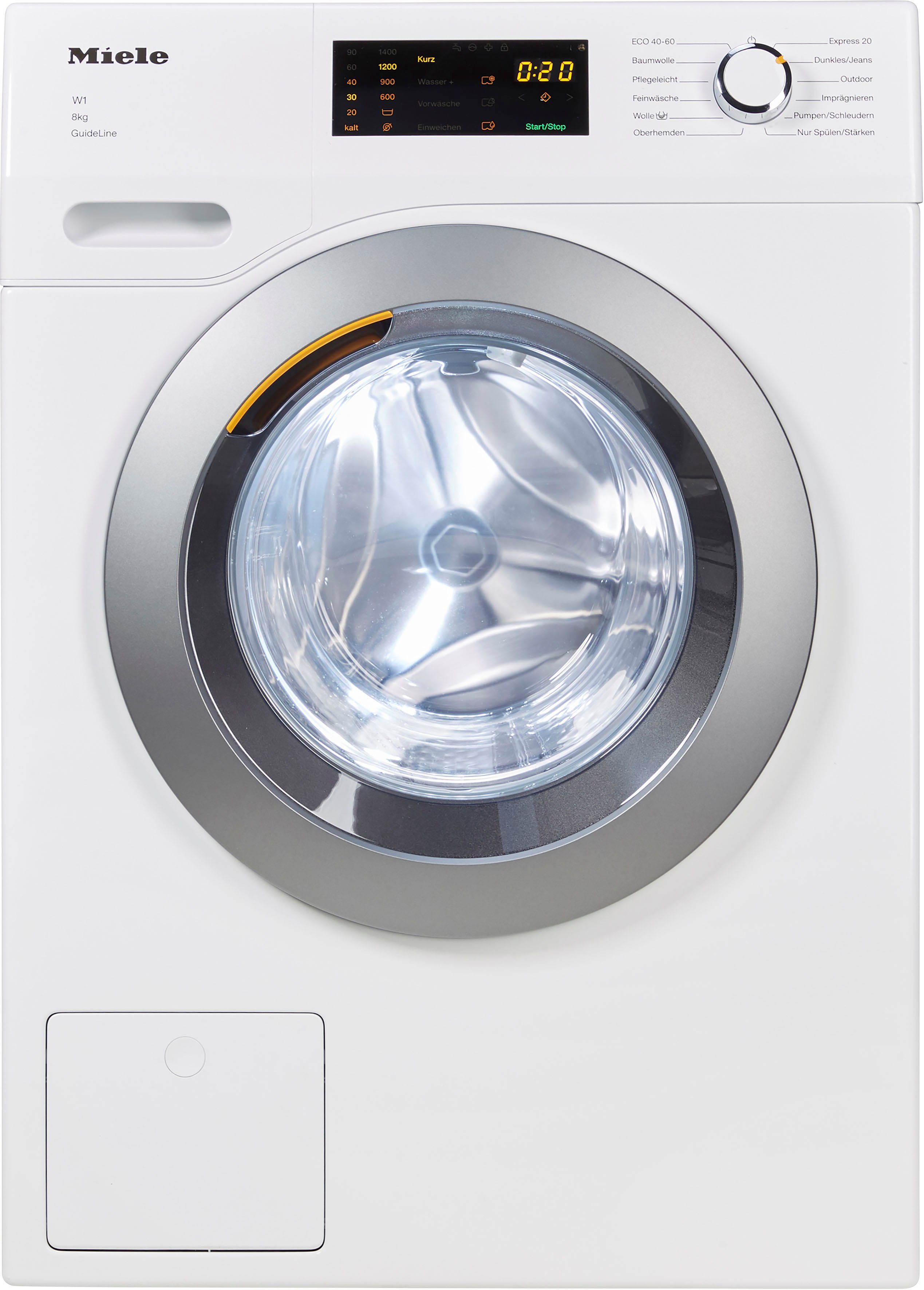 Miele Waschmaschine WDD131 WPS GuideLine, 8 kg, 1400 U/min, GuideLine für Menschen mit Sehbehinderung, 25 Jahre Motorgarantie