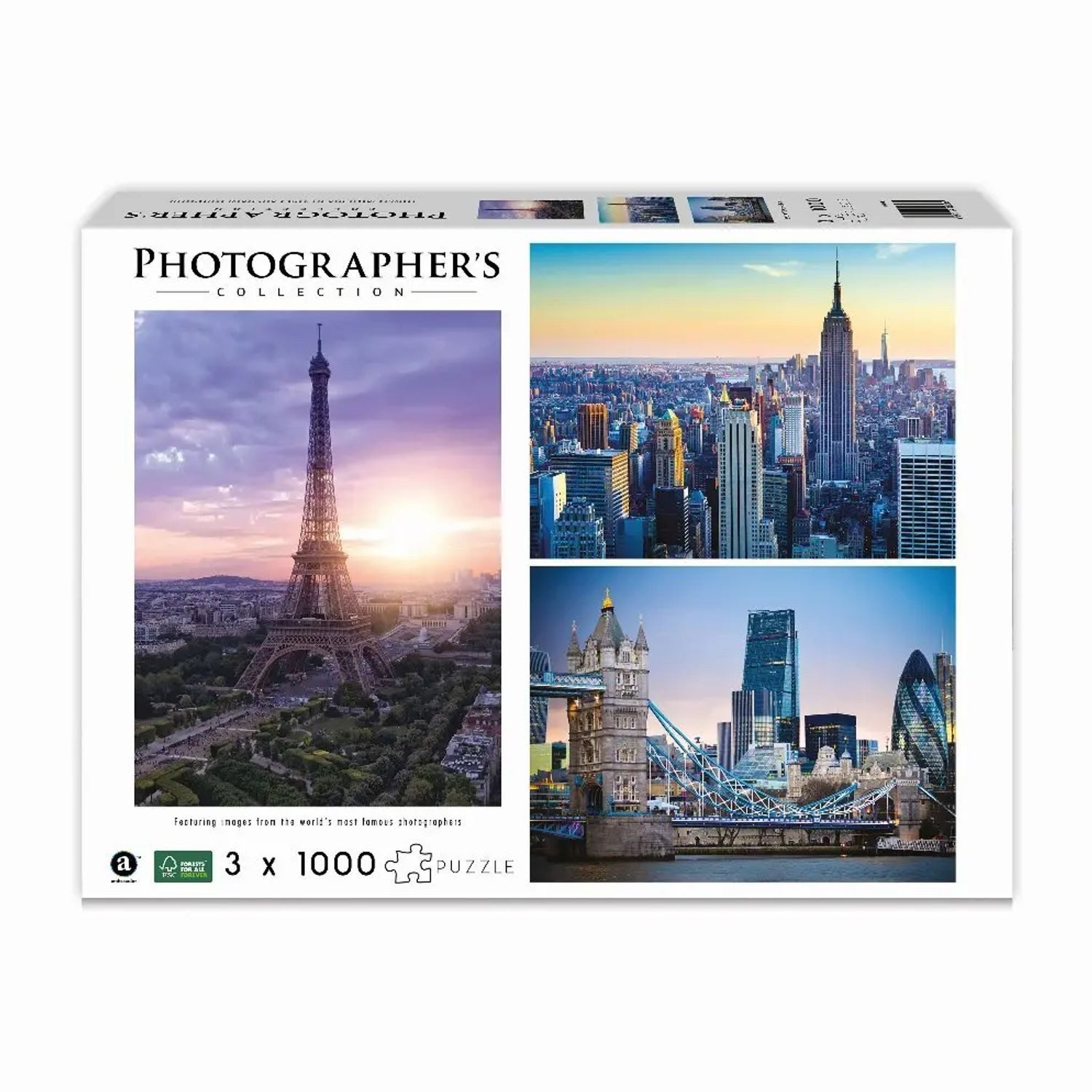 ambassador Puzzle Wahrzeichen 3x1000 Teile, 1000 Puzzleteile
