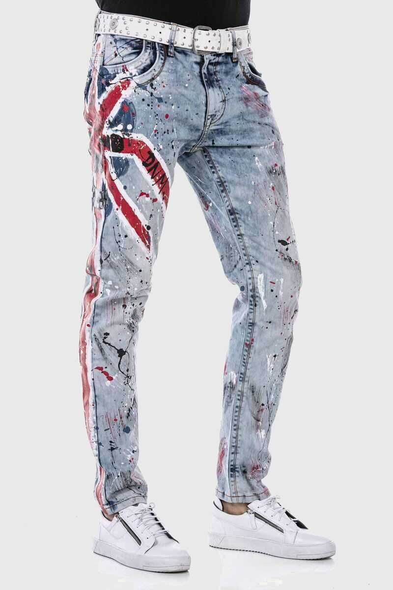 Cipo & Baxx 5-Pocket-Jeans Jeans mit coolem Print