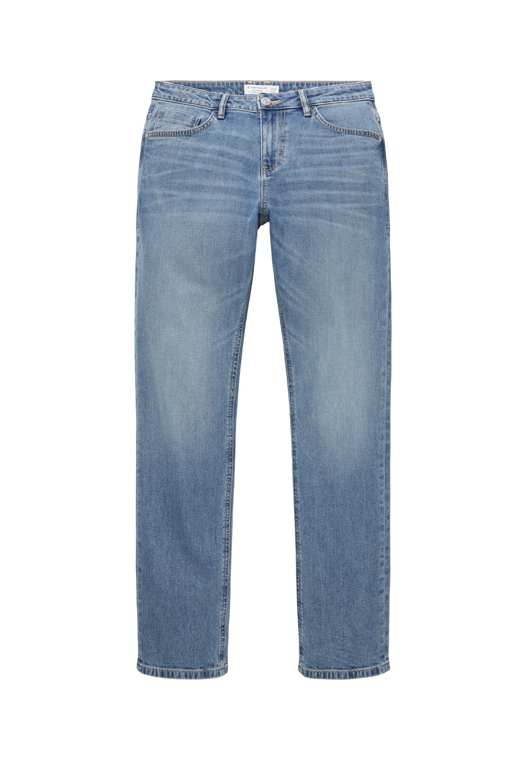 TOM TAILOR 5-Pocket-Jeans Jeans Hose lange (1-tlg) hellblau Five-Pocket-Style Fit Slim Josh