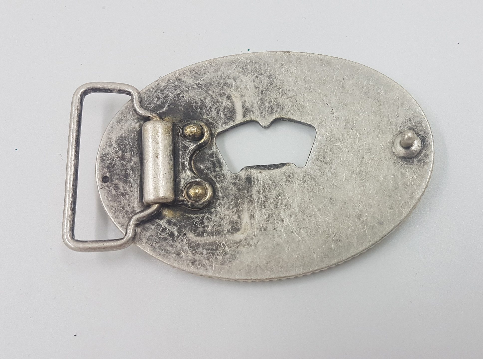 Pezzo D'oro Gürtelschnalle Wechselgürtel-Schnalle mit Flaschenöffner Altsilber Flaschenöffner - Kapselheber