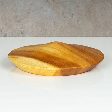 Levandeo® Dekoschale, Schüssel Akazie 28x7cm Holz Design Schale Obstschale Obstkorb