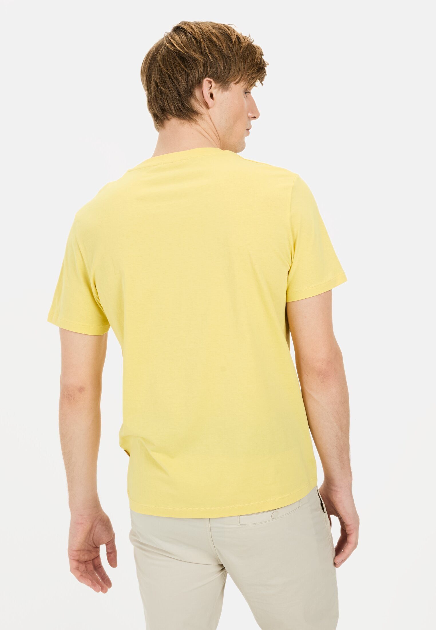 camel active T-Shirt aus reiner Baumwolle Kurzarm Rundhals günstig online kaufen