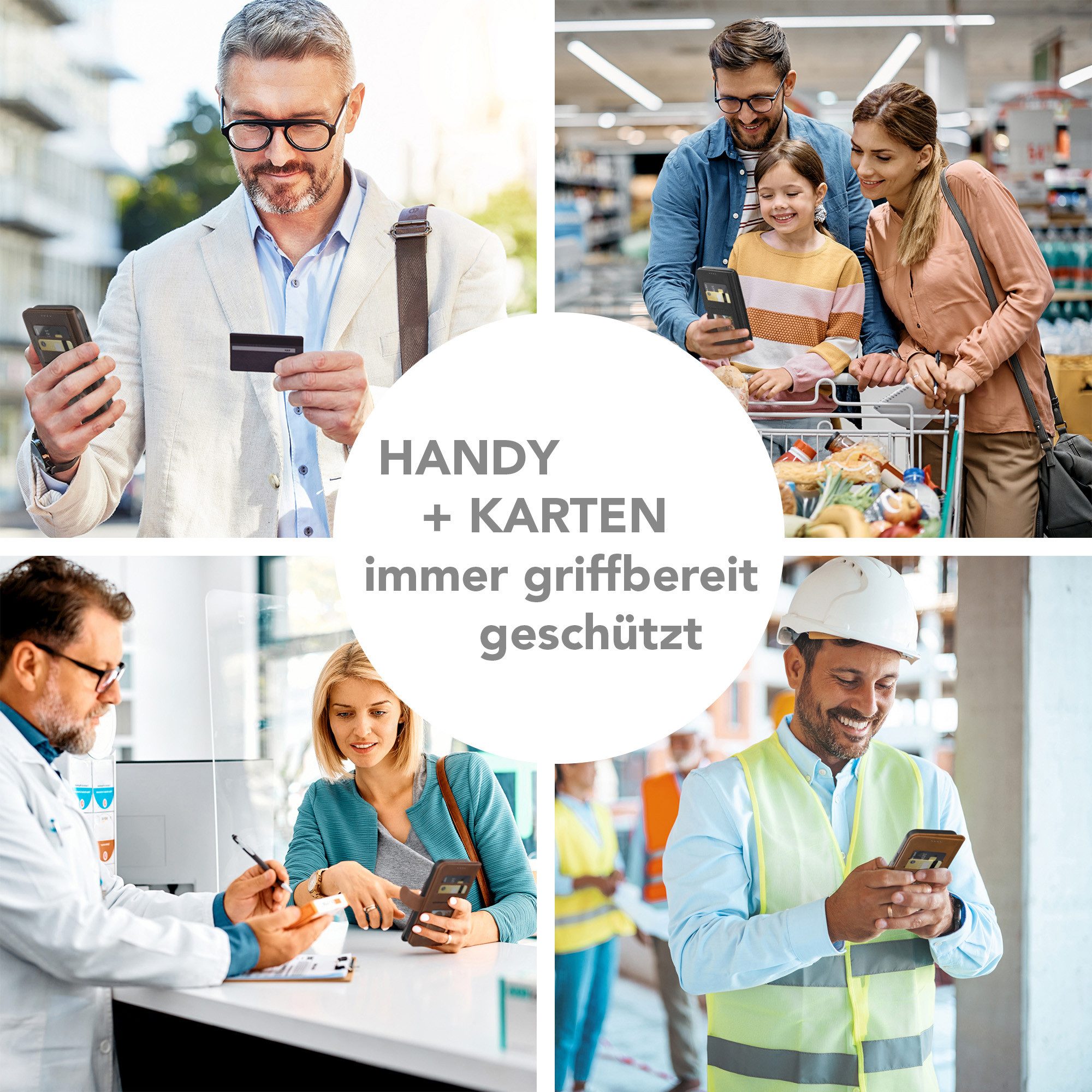 EAZY CASE Handyhülle Business Handytasche Samsung Galaxy A56 5G 6,7 Zoll, Tasche Klapphülle aus Kunstleder Book Cover mit Kartenfächer Braun