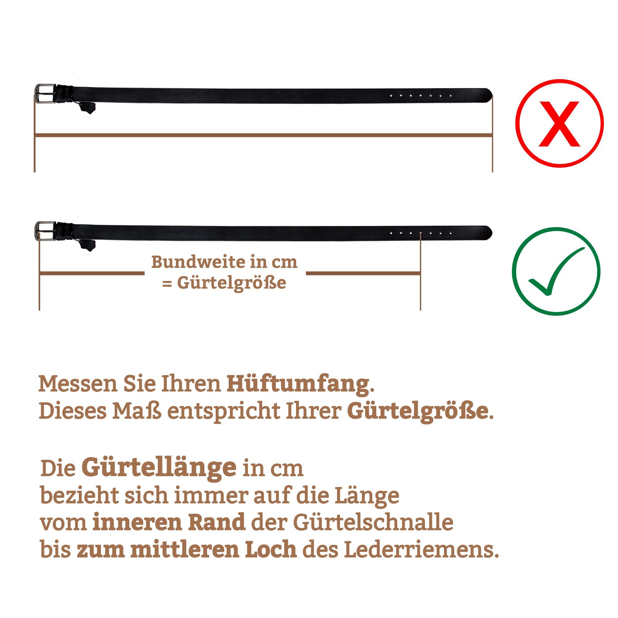 Cartvelli Ledergürtel Premium Ledergürtel 40mm Herren Made in Germany inkl. Geschenkbox Vollleder, robust, reißfest, langlebig, nickelfrei