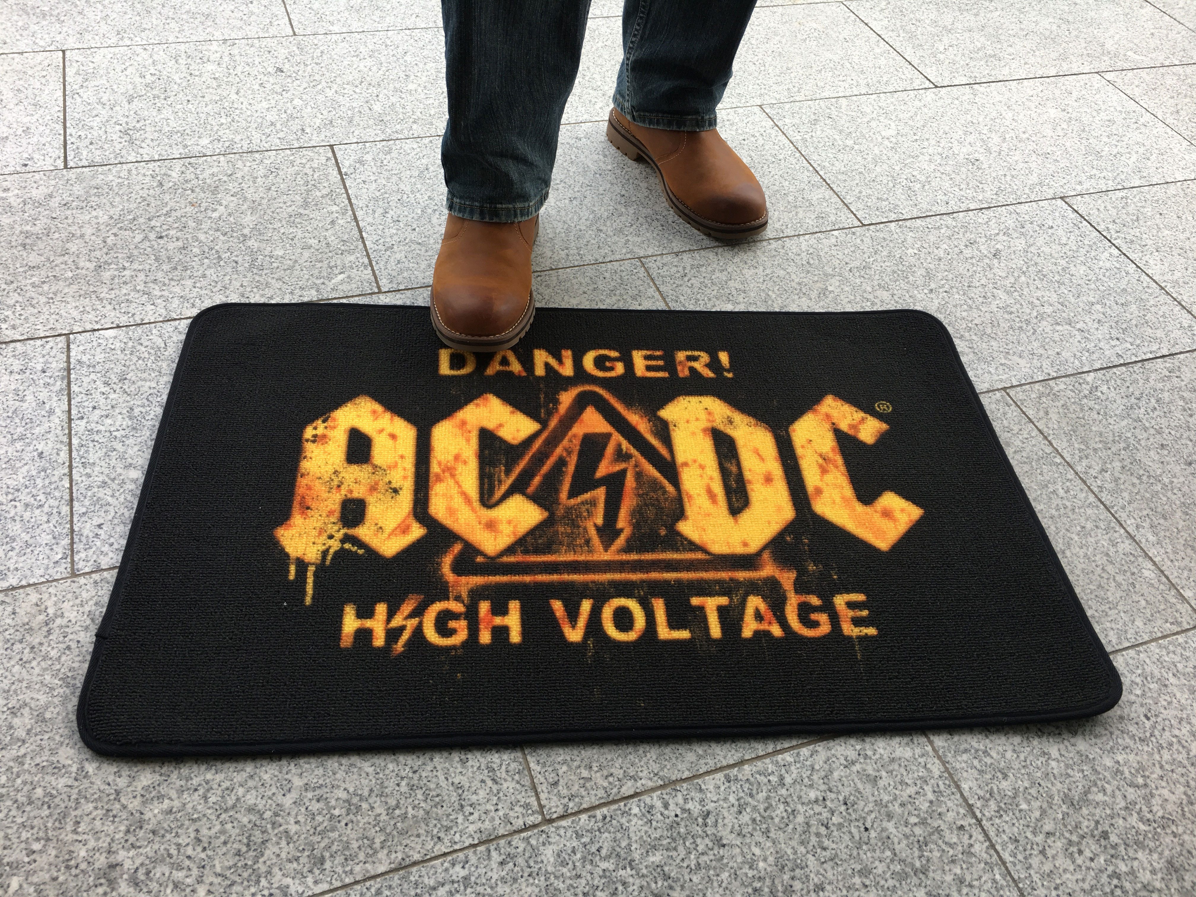 Designteppich AC/DC - Danger! - 50x80cm